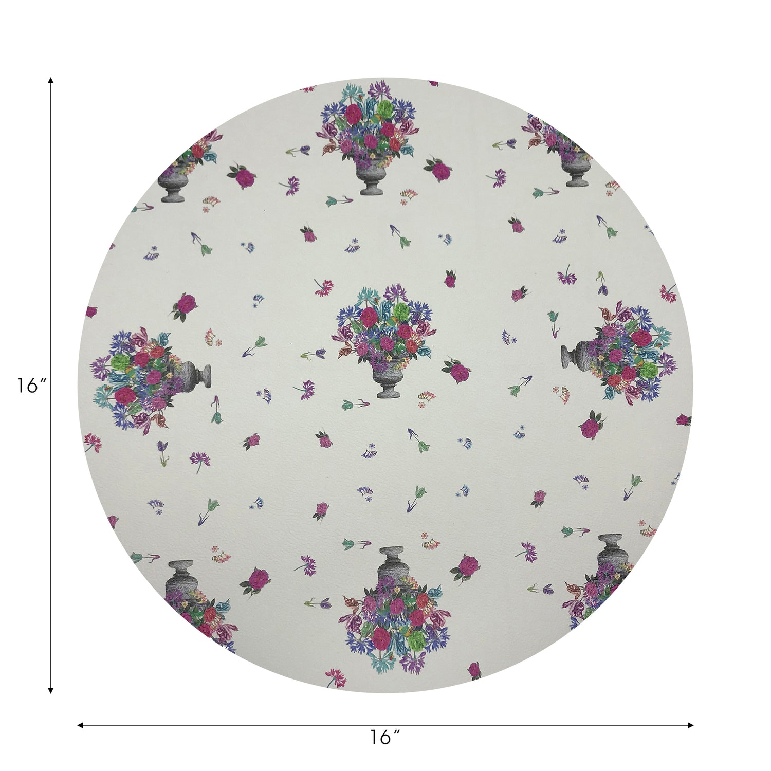 PISTILS SMALL BOUQUET 16" ROUND PEBBLE PLACEMATS, SET OF 4 - nicolettemayer.com