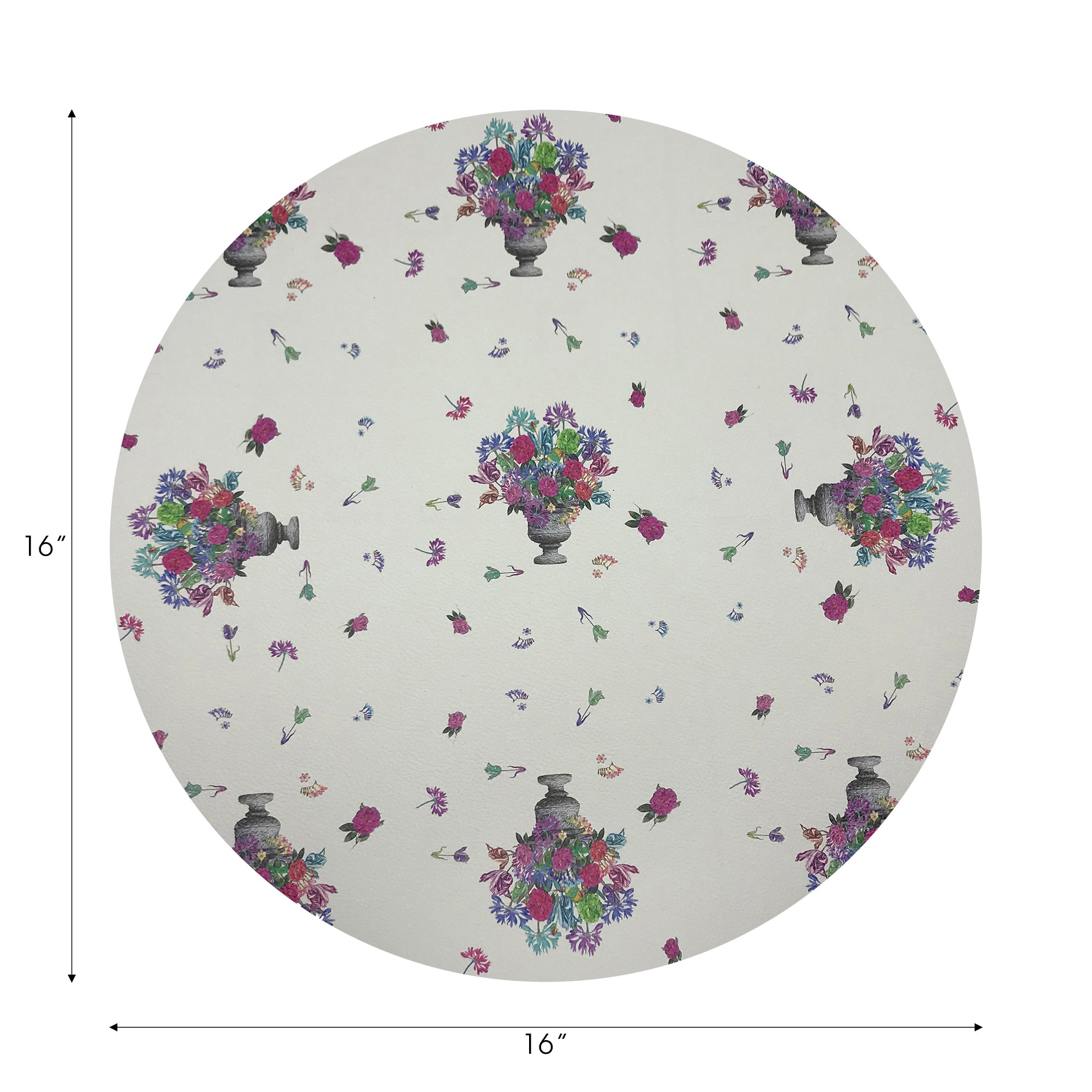 PISTILS SMALL BOUQUET 16" ROUND PEBBLE PLACEMATS, SET OF 4 - nicolettemayer.com