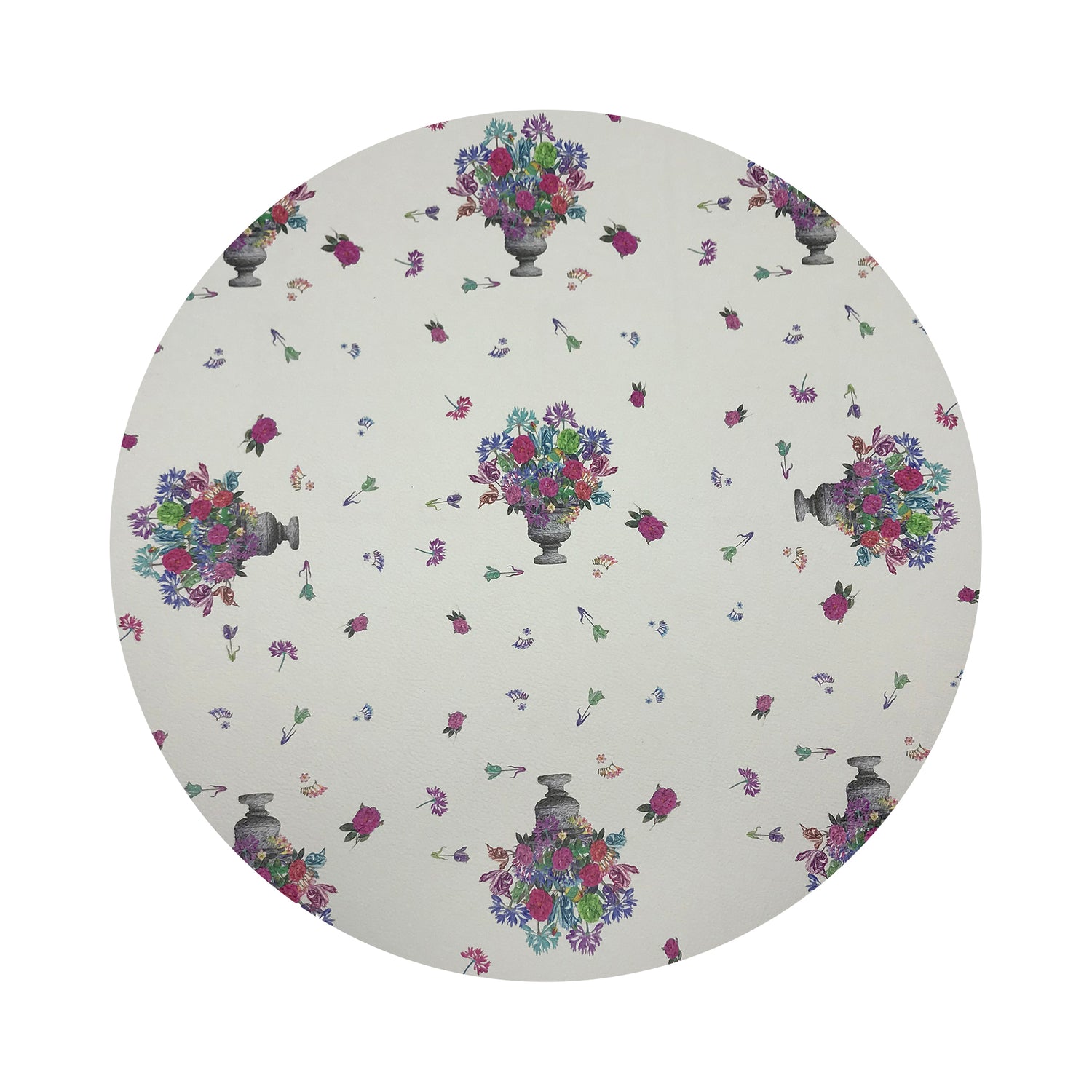 PISTILS SMALL BOUQUET 16" ROUND PEBBLE PLACEMATS, SET OF 4 - nicolettemayer.com