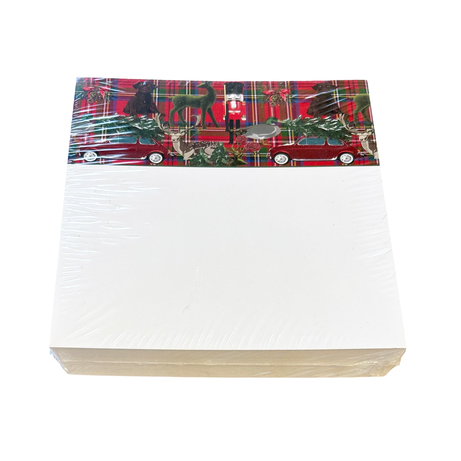 Ultimate Christmas Plaid Note Cards With Acrylic Holder