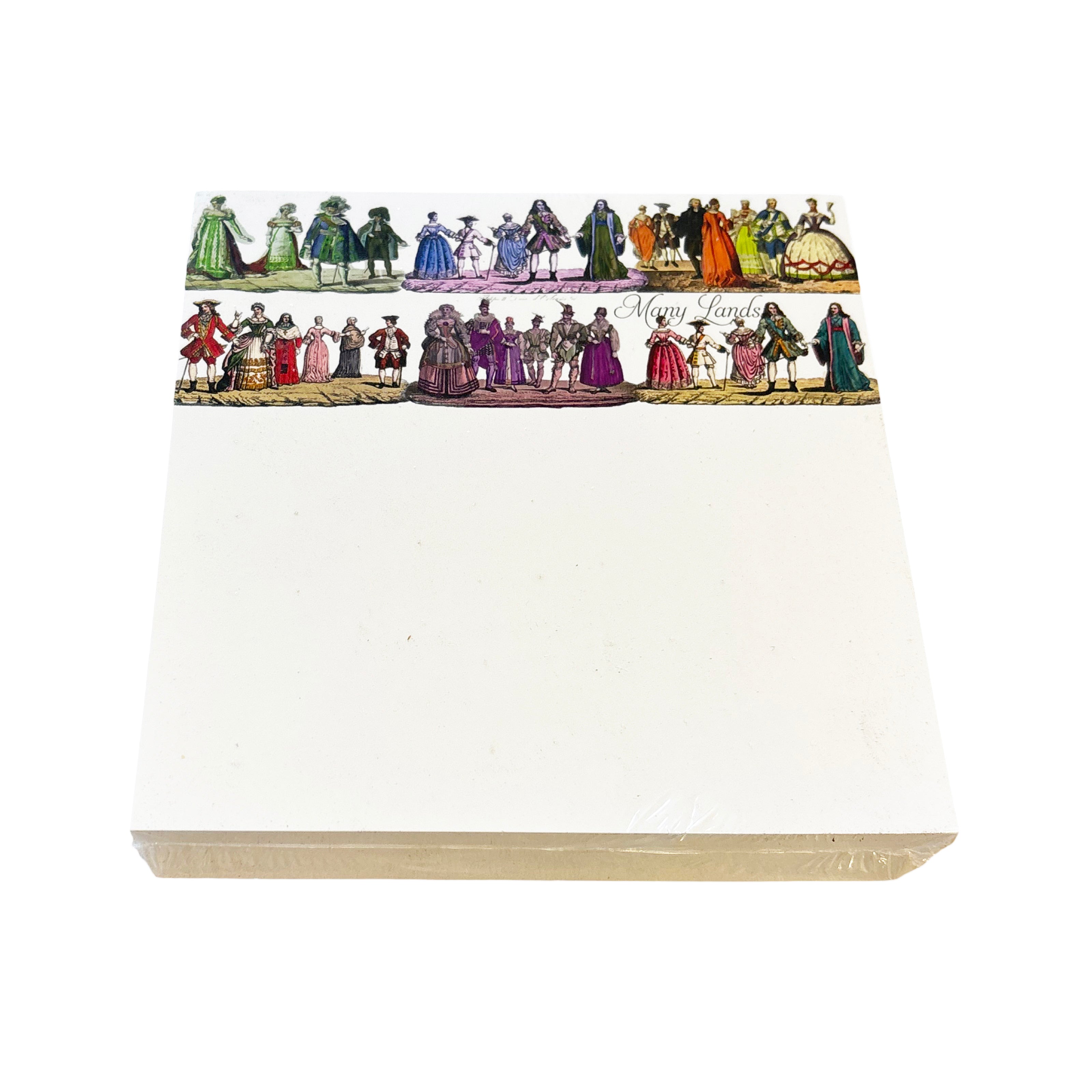 Costumes 1830 Note Cards With Acrylic Holder