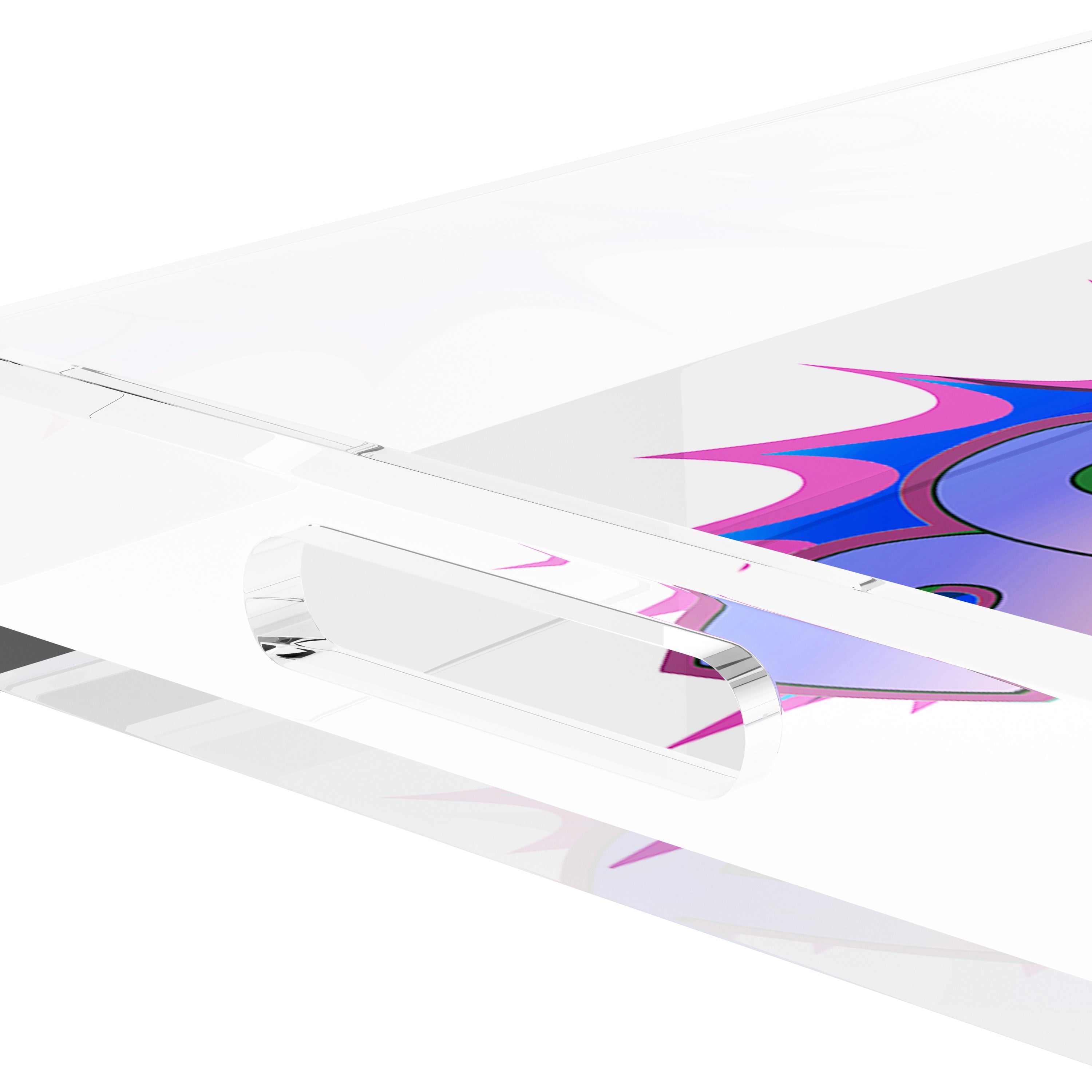 Pow Blue Pink 12.5X7.75 Acrylic Tray - nicolettemayer.com