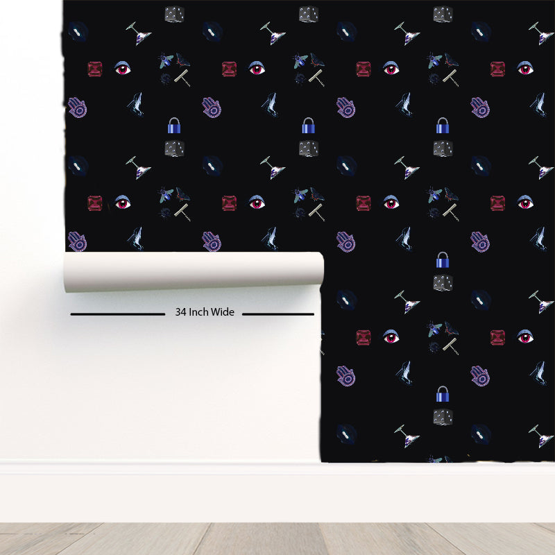 Precise Edge Navy Peel and Stick Wallpaper - nicolettemayer.com