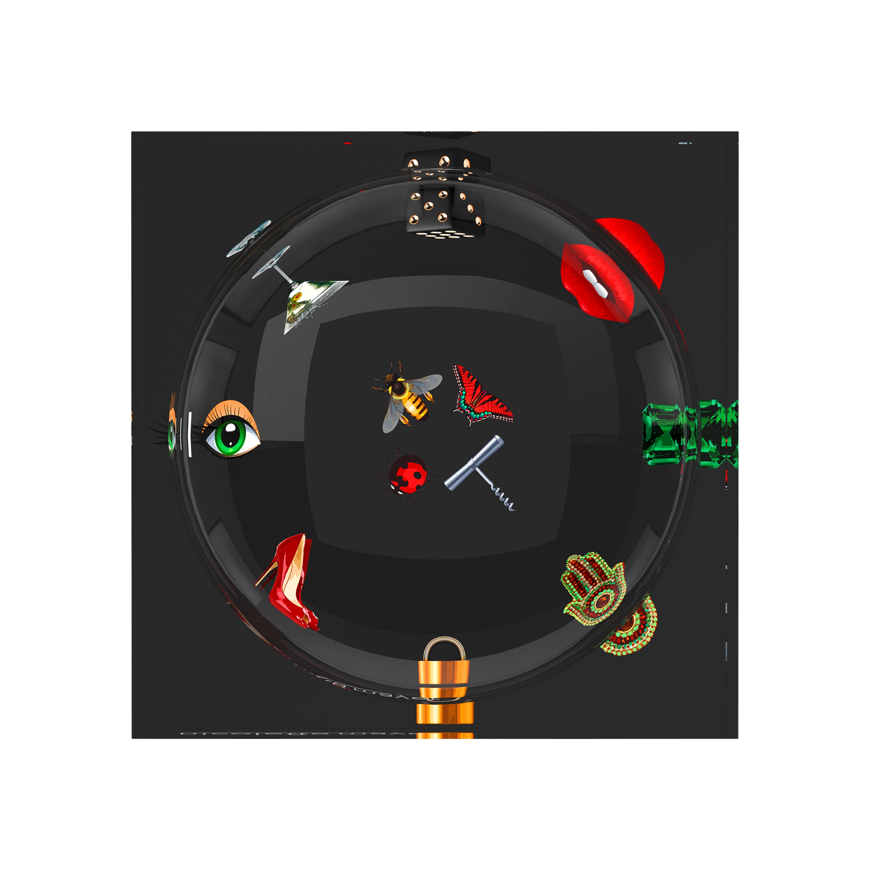 Precise Edge Charcoal Acrylic Candy Catchall Dish