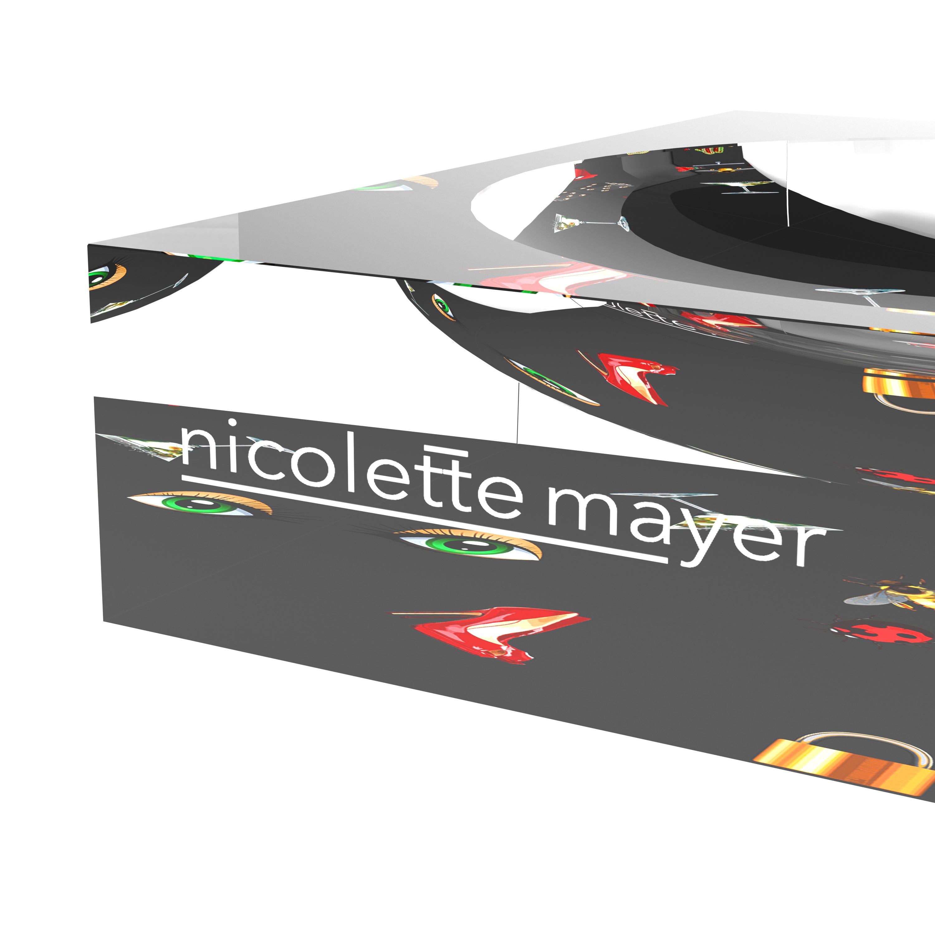 Precise Edge Charcoal Acrylic Candy Catchall Dish