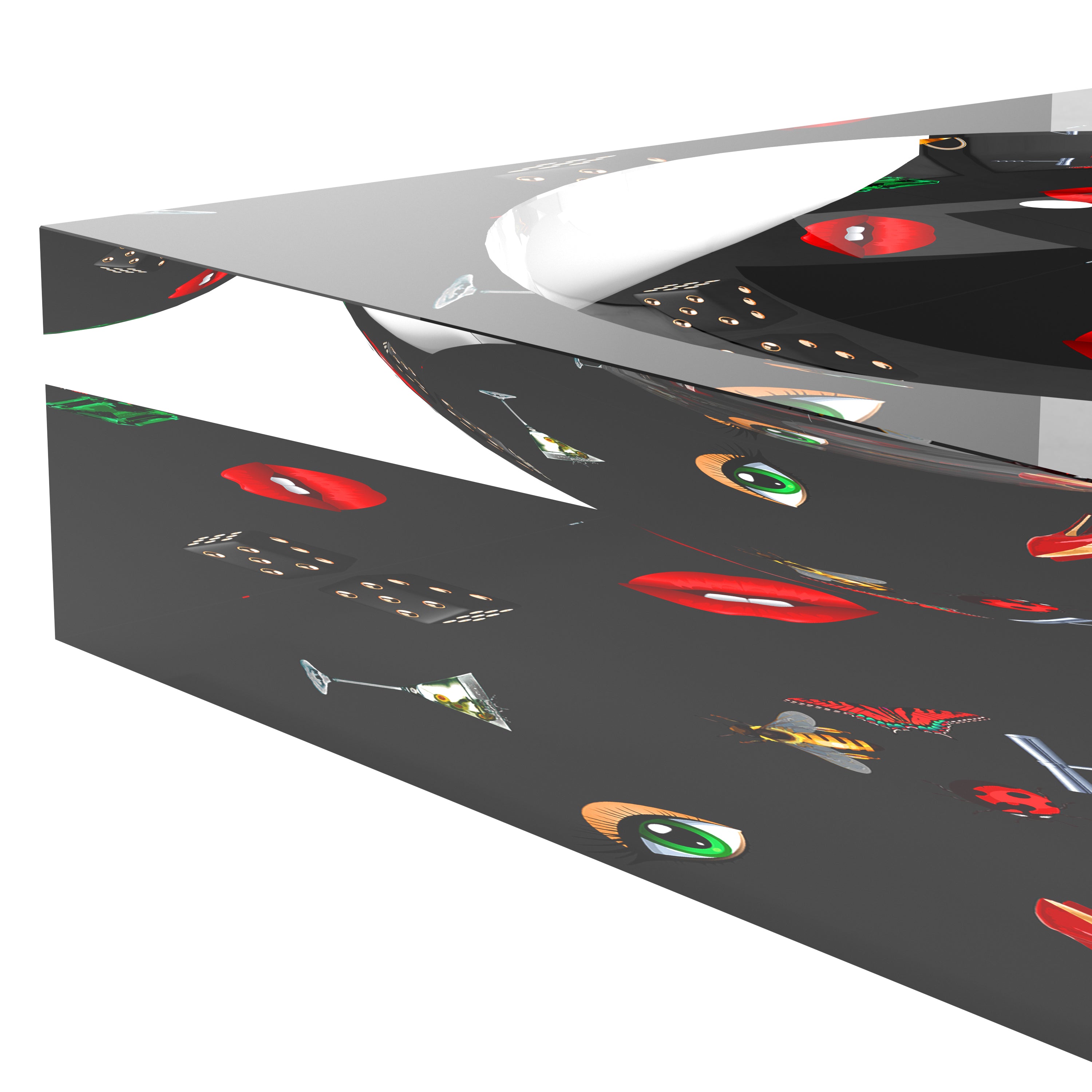 Precise Edge Charcoal Acrylic Candy Catchall Dish