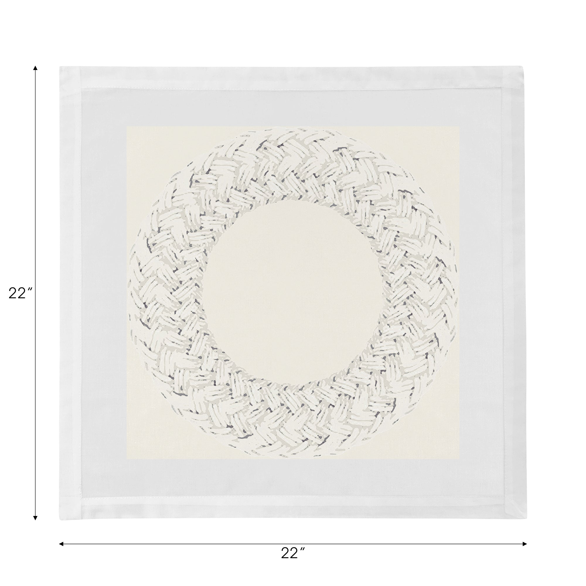 Raffia Amagansett White Cotton Sateen Dinner Napkins - nicolettemayer.com