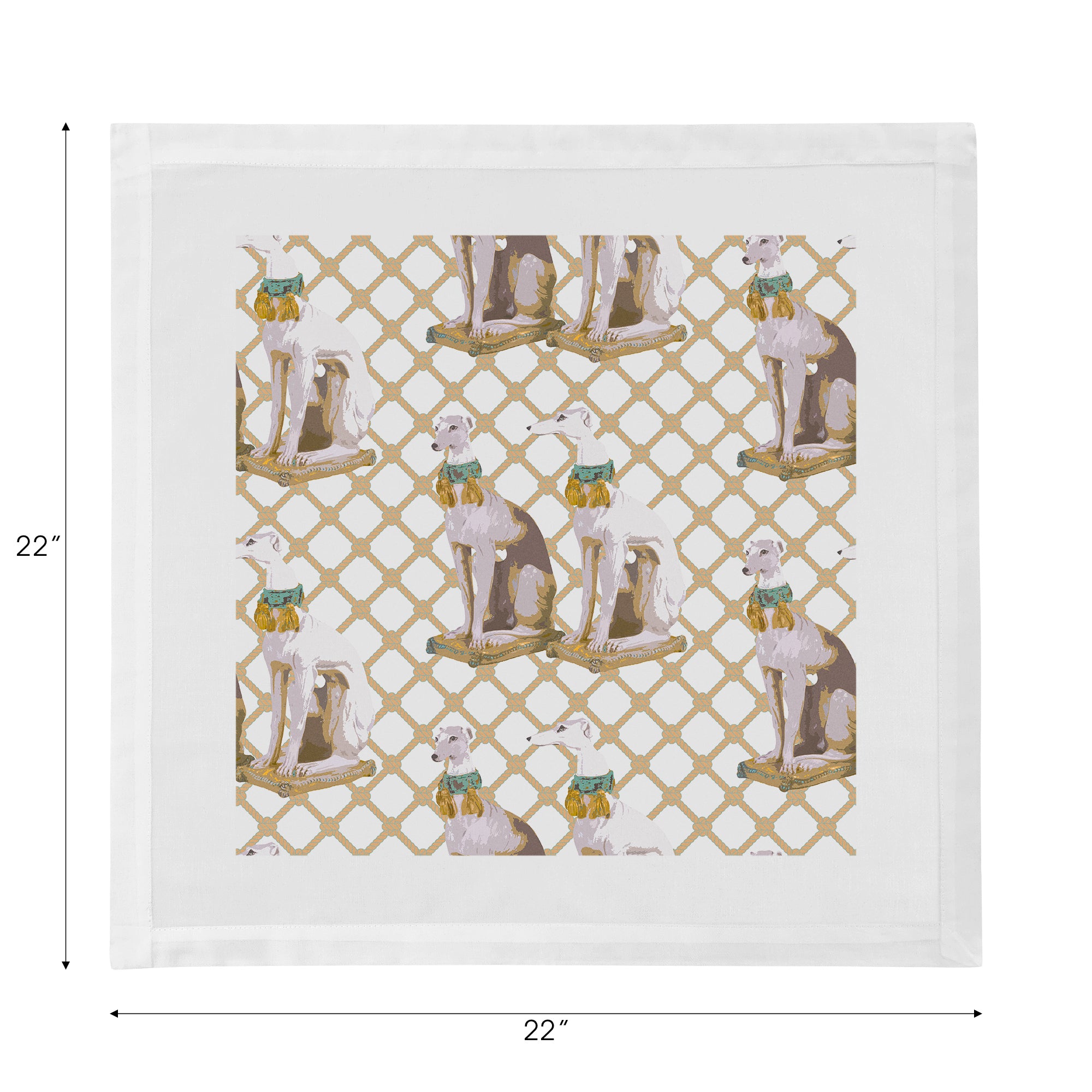 Regal Greyhound Luxe Cotton Sateen Dinner Napkins - nicolettemayer.com