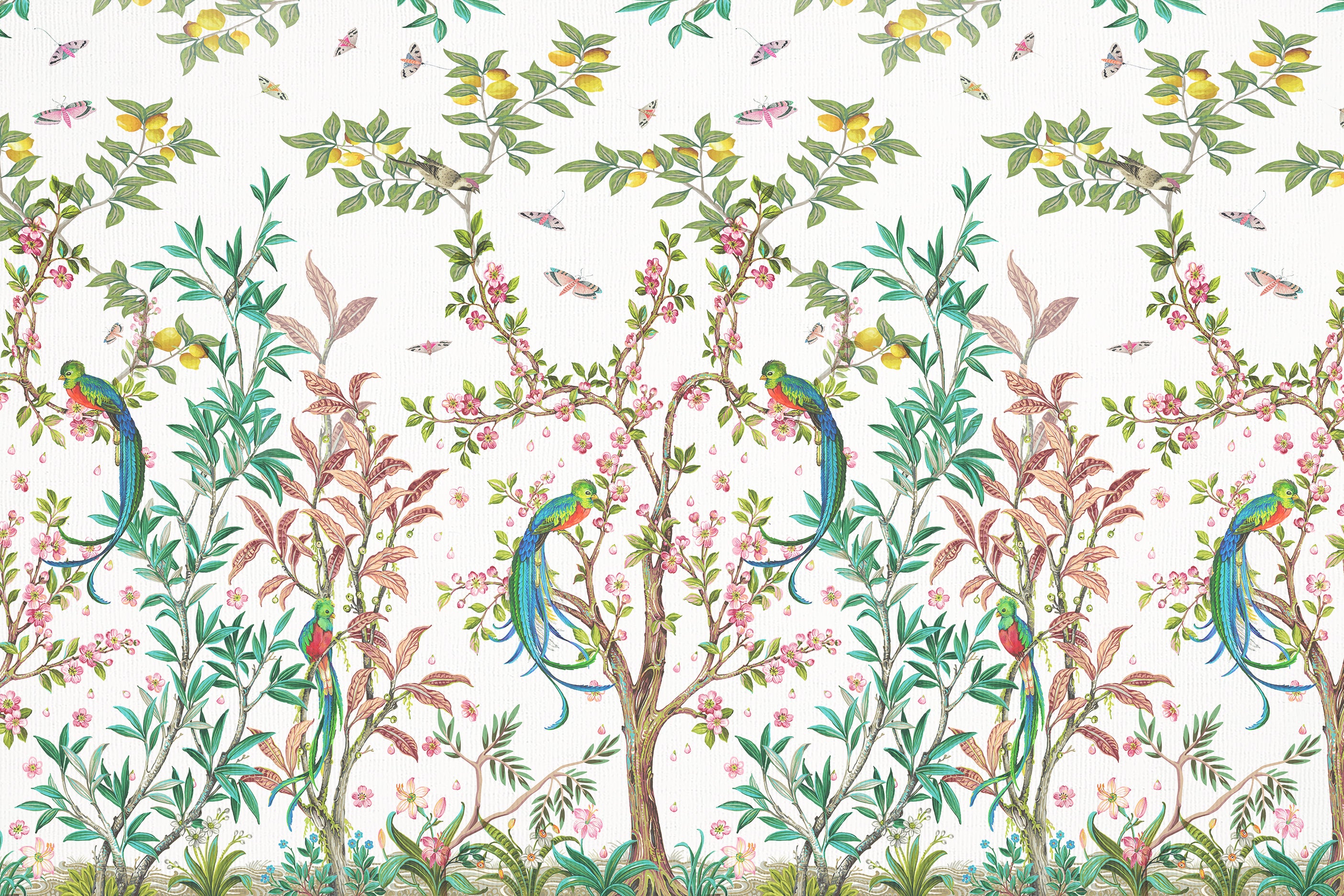 Prächtiger, waschbarer Chenille-Teppich „Quesal“ in Weiß