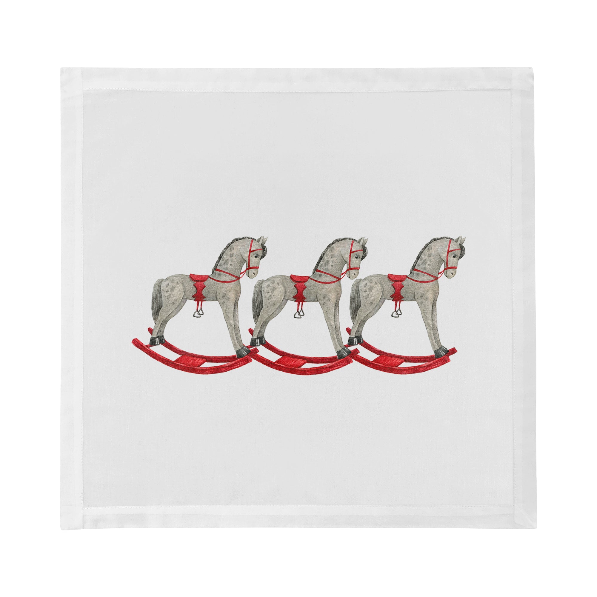 Rocking Horse Cotton Sateen Dinner Napkins
