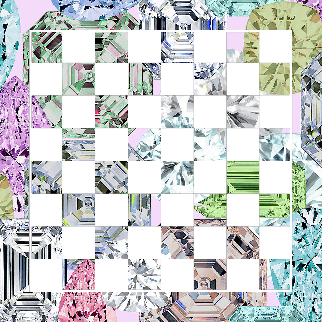 Rocks On Pink Acrylic Chess