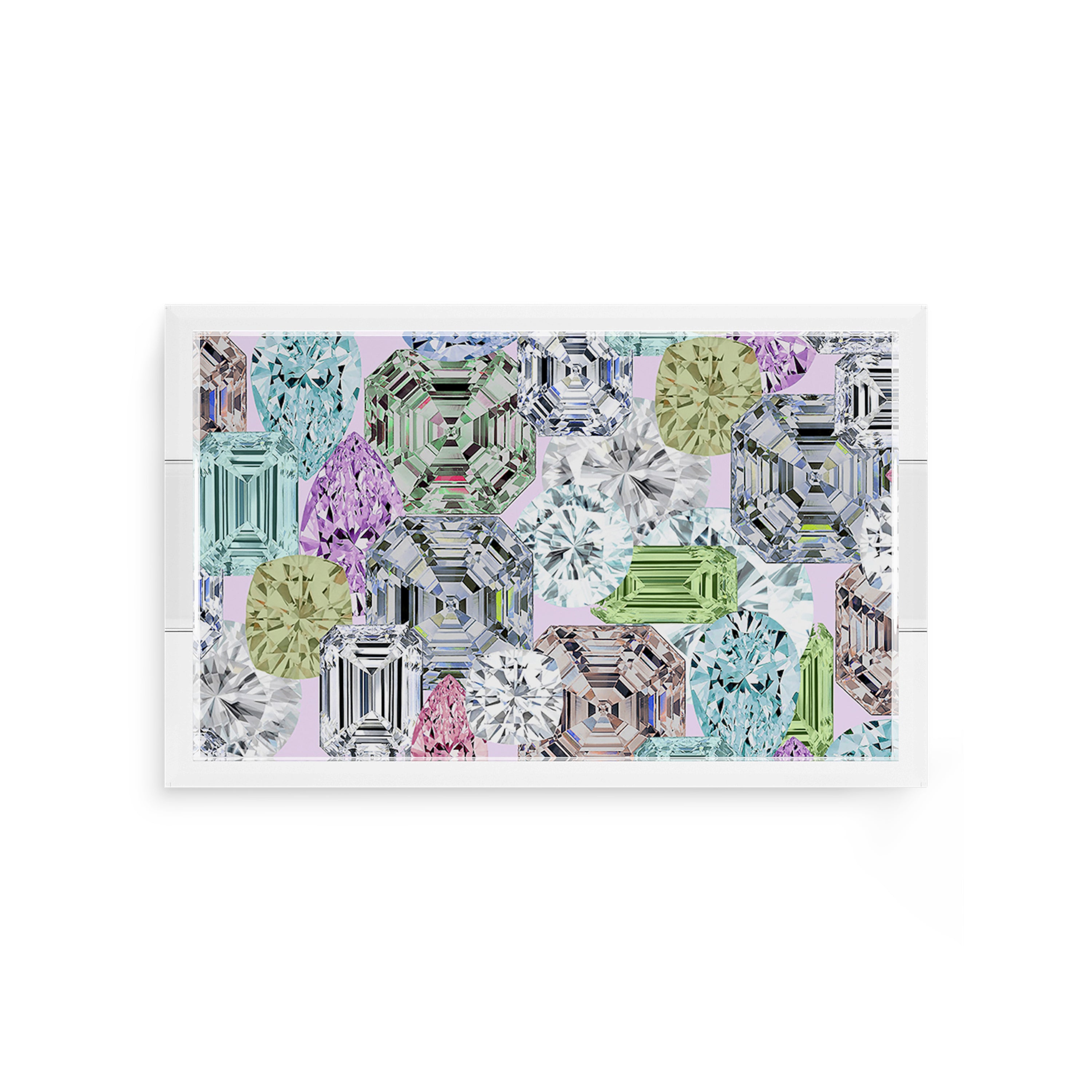 Rocks On Pink 12.5X7.75 Acrylic Tray - nicolettemayer.com