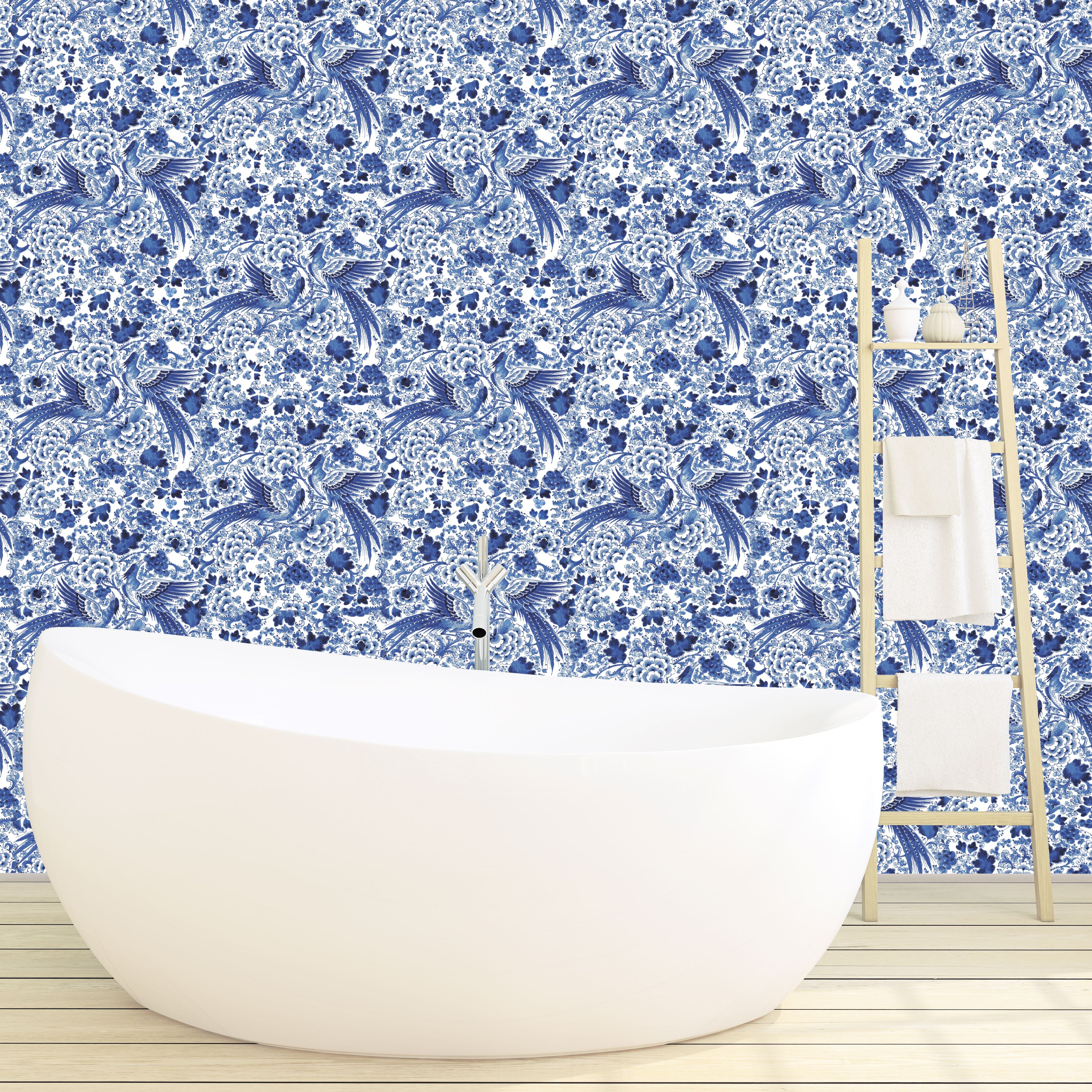 Papier peint Inspiration Blue Grasscloth, au mètre