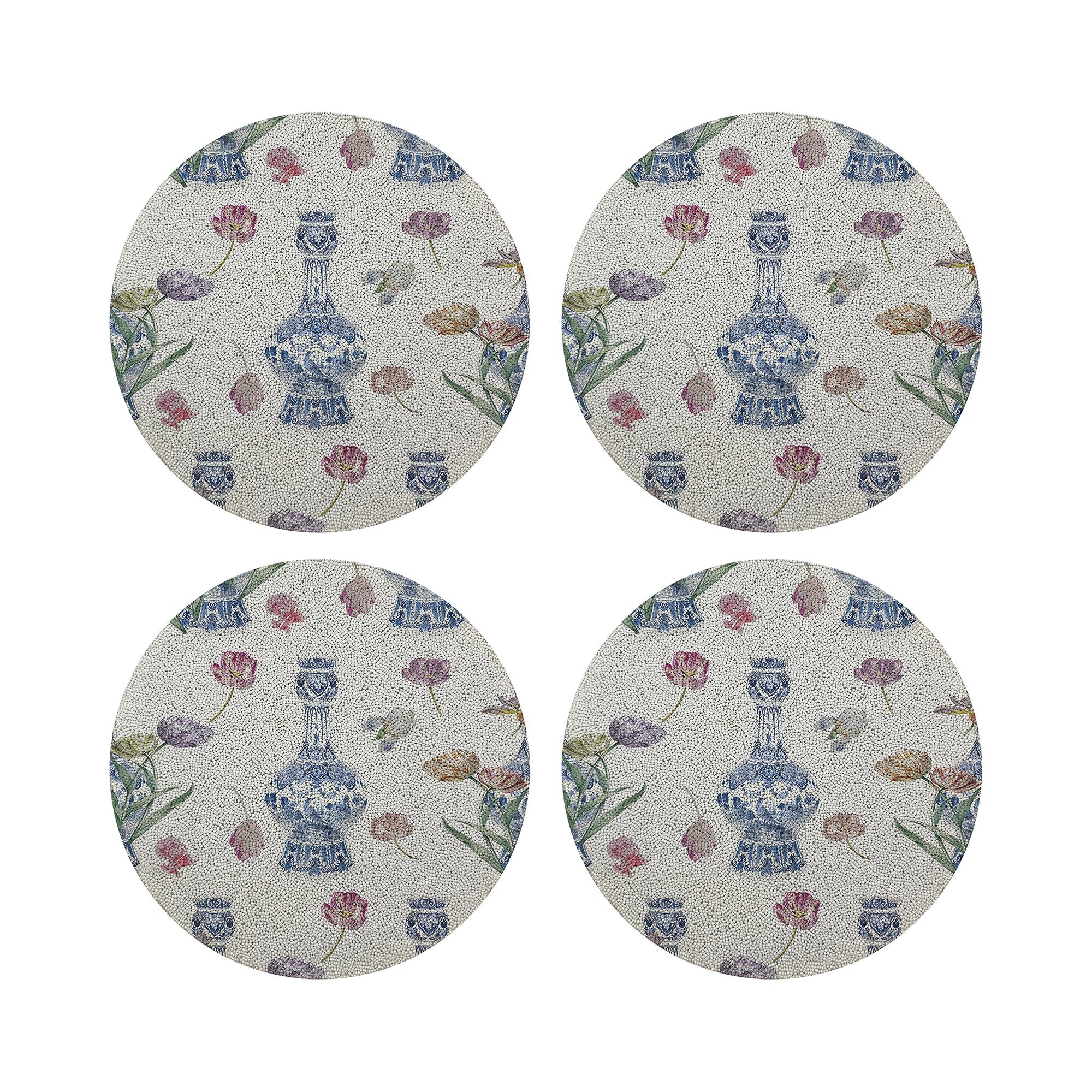 Royal Delft Purissima Round Beaded Placemat Smooth
