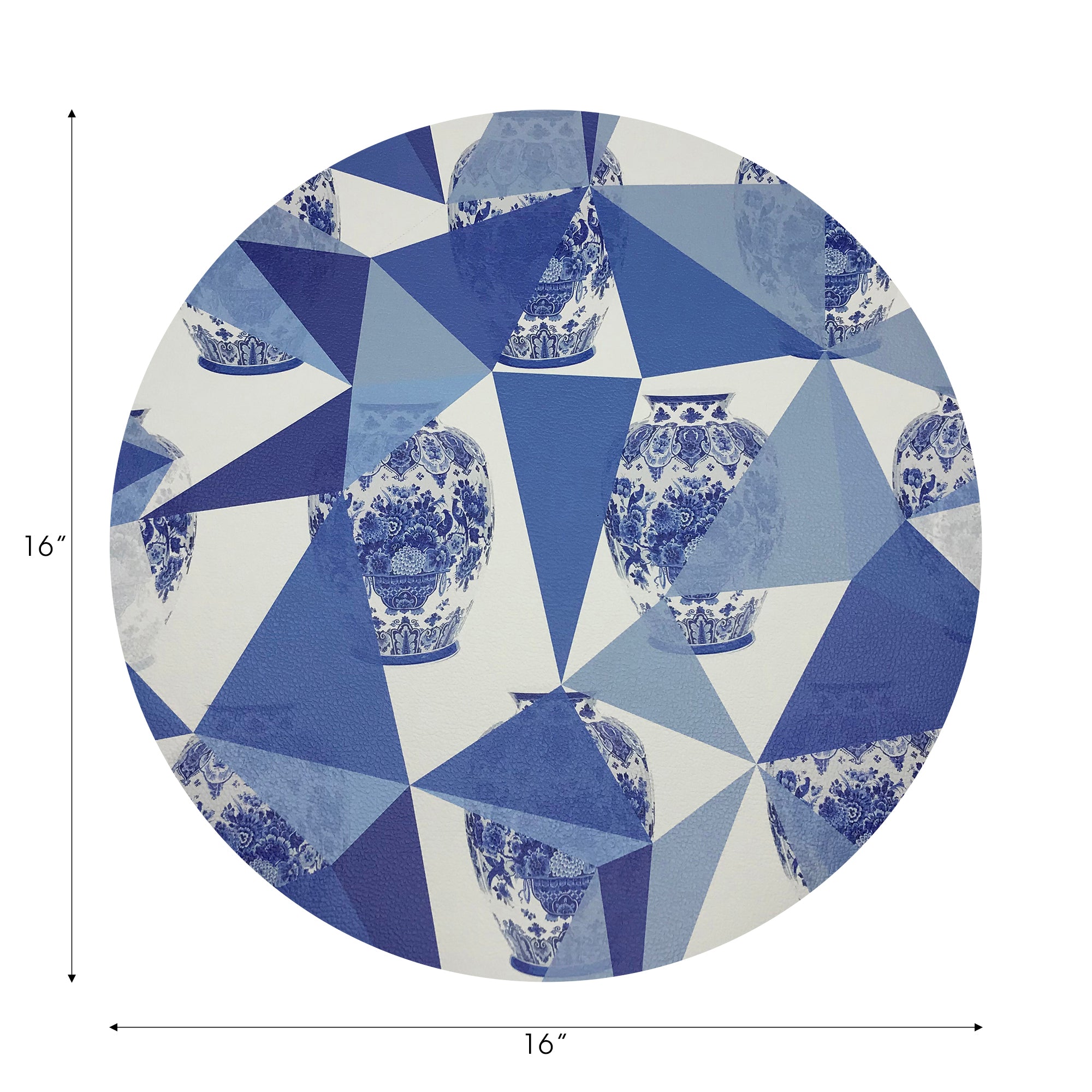 Royal Delft Elements Vegan Leather Round Pebble Placemat