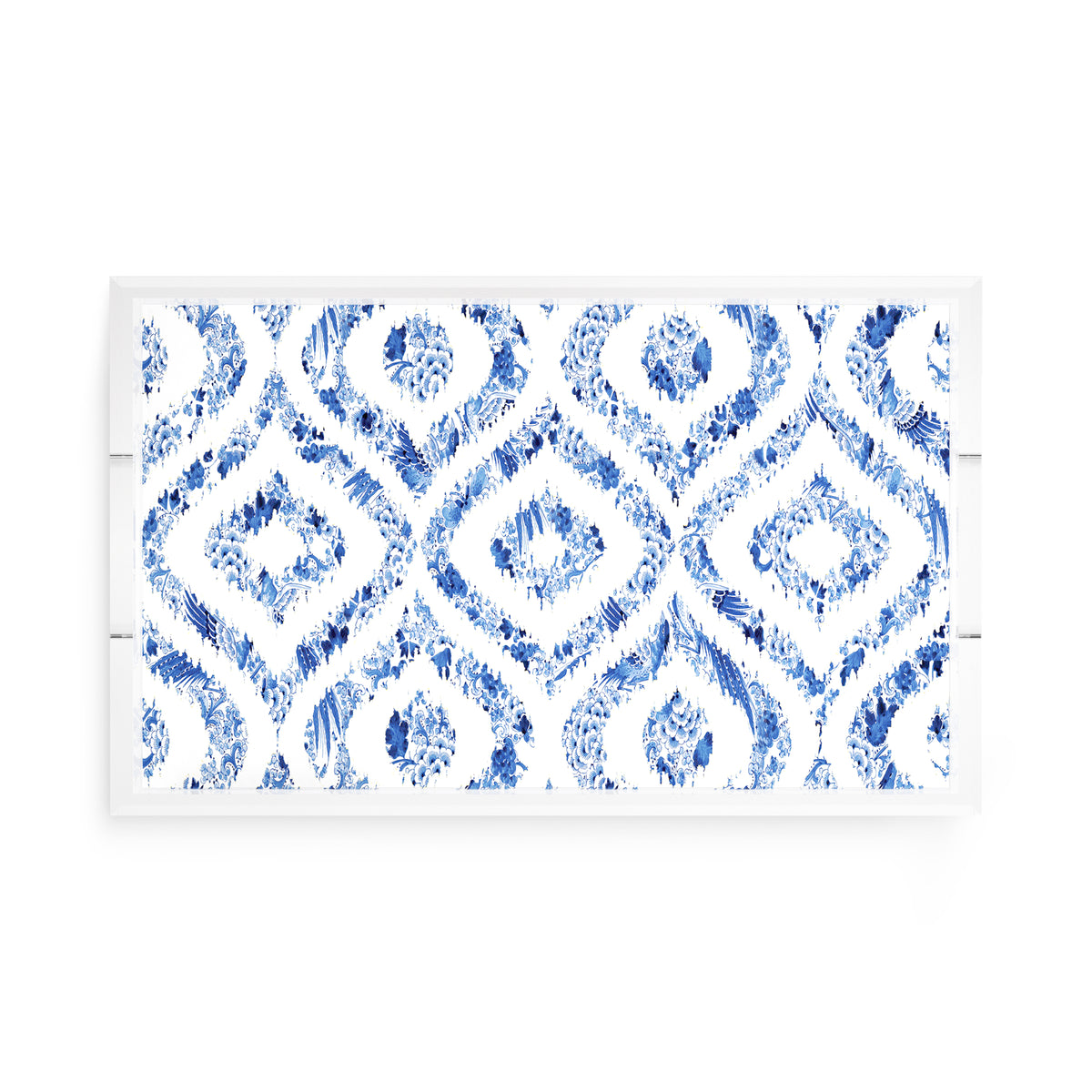 Royal Delft Ikat White Acrylic Decorative Tray, 17 x 10.5 in. by Nicolette Mayer