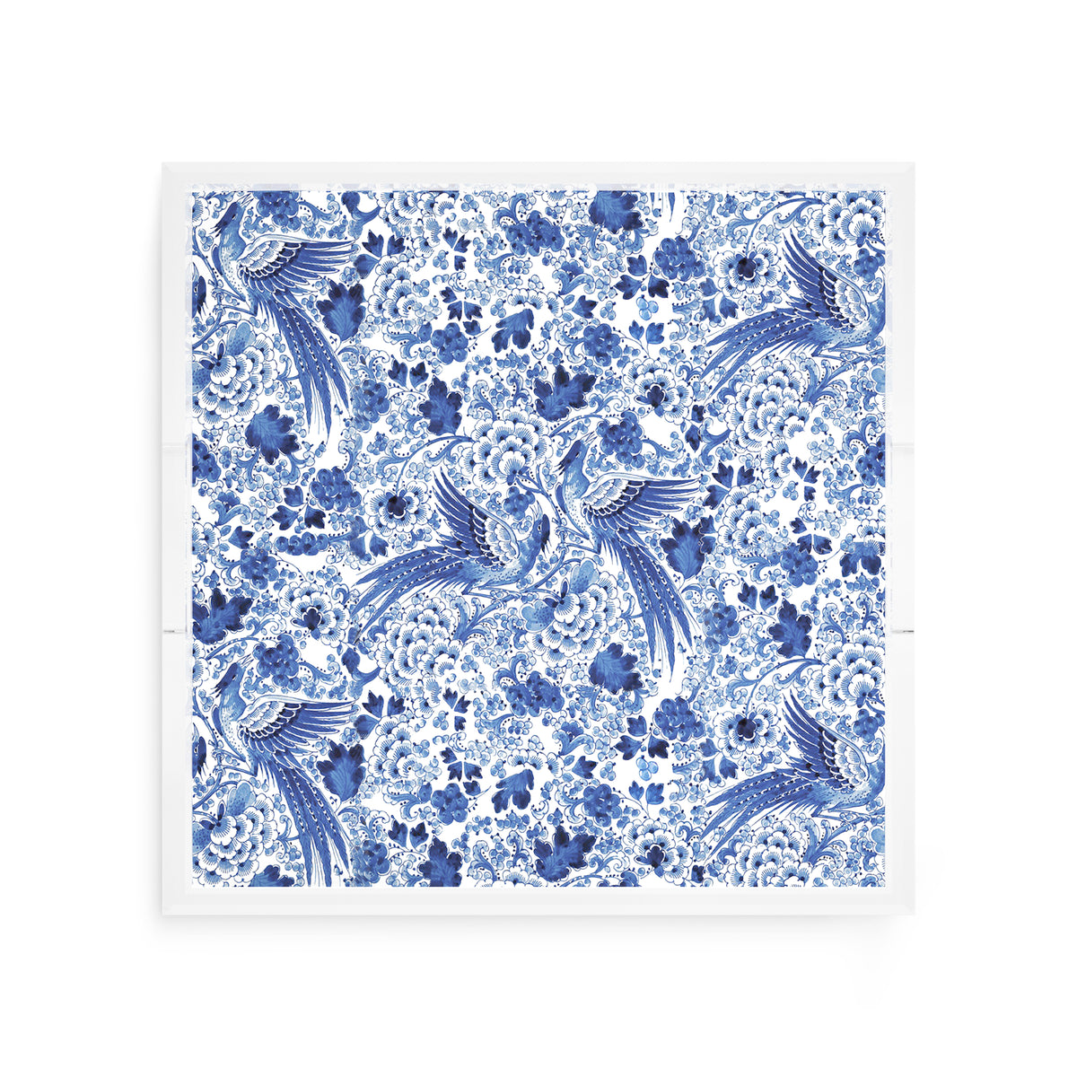 Royal Delft Inspiration White Acrylic Decorative Tray, 12 x 12 in. by Nicolette Mayer