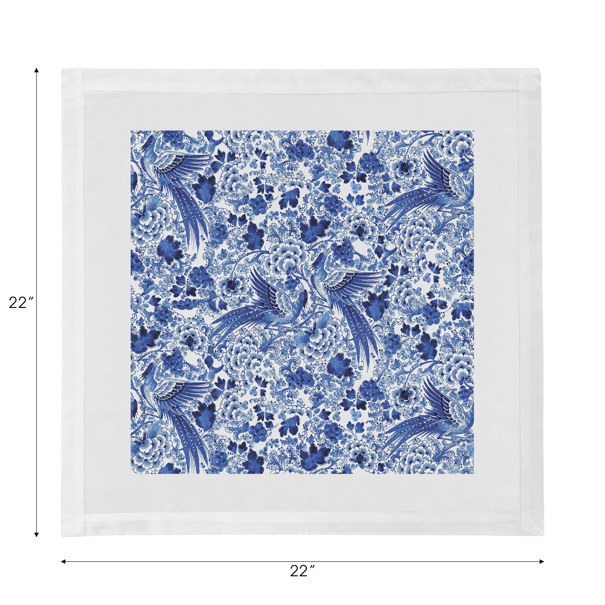 Royal Delft Inspiration White Cotton Sateen Dinner Napkins - nicolettemayer.com