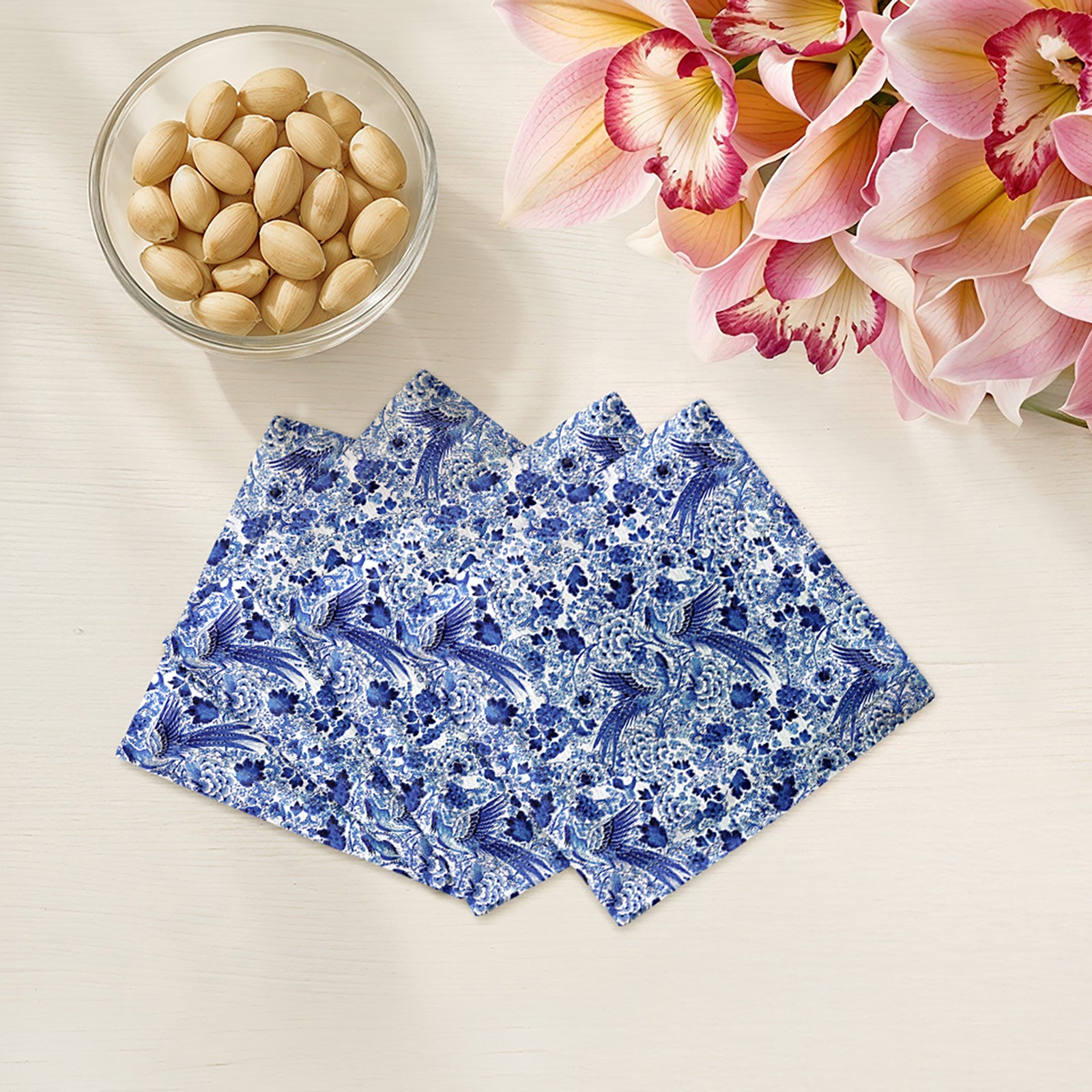 Royal Delft Inspiration Cotton Sateen Cocktail Napkins