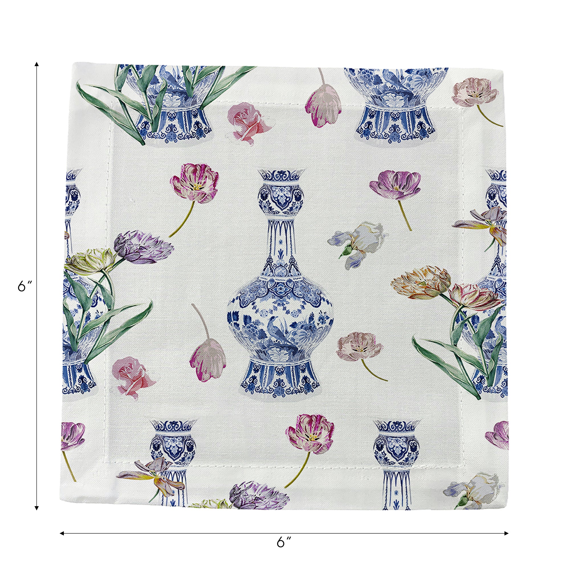 Royal Delft Purissima Cotton Sateen Cocktail Napkins