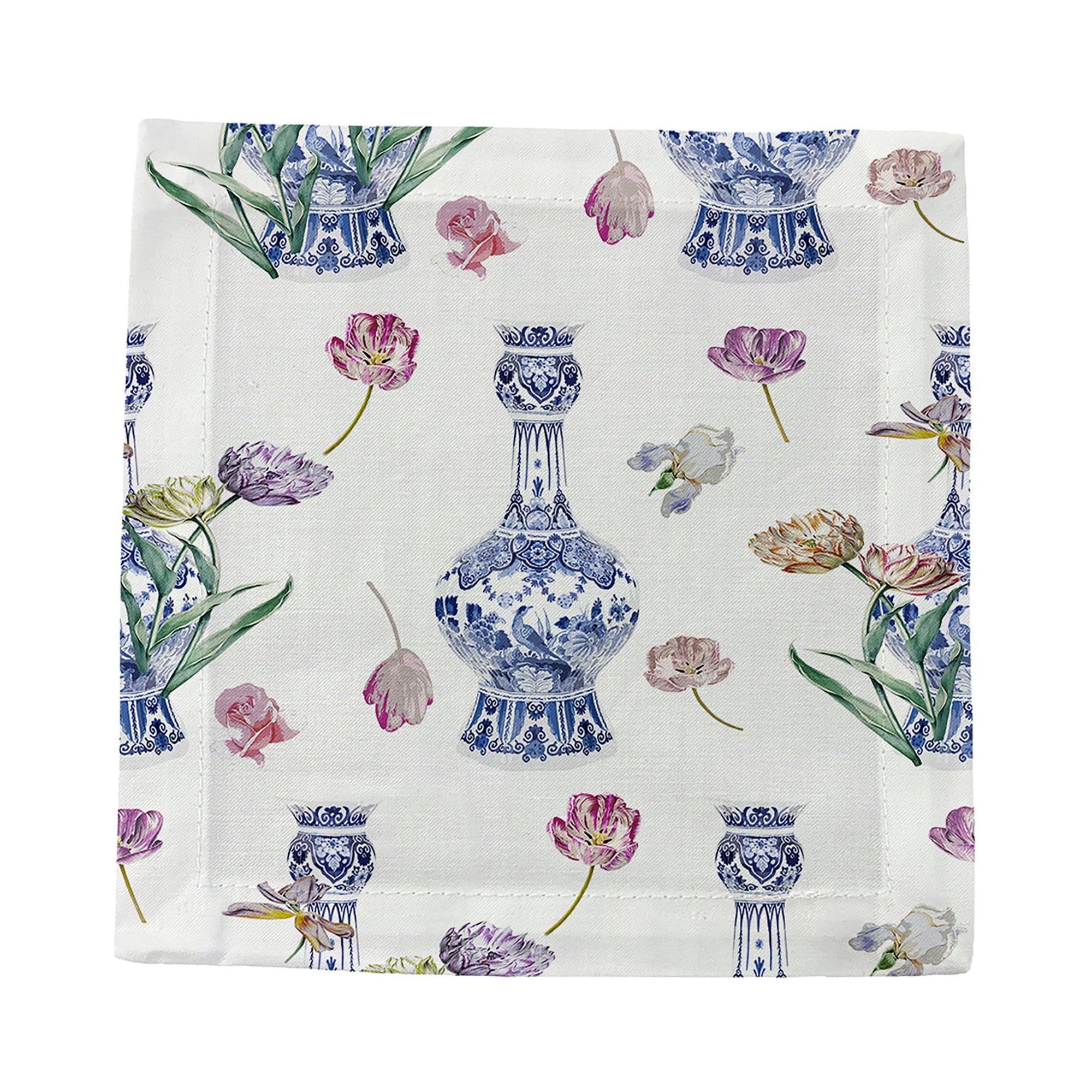 Royal Delft Purissima Cotton Sateen Cocktail Napkins