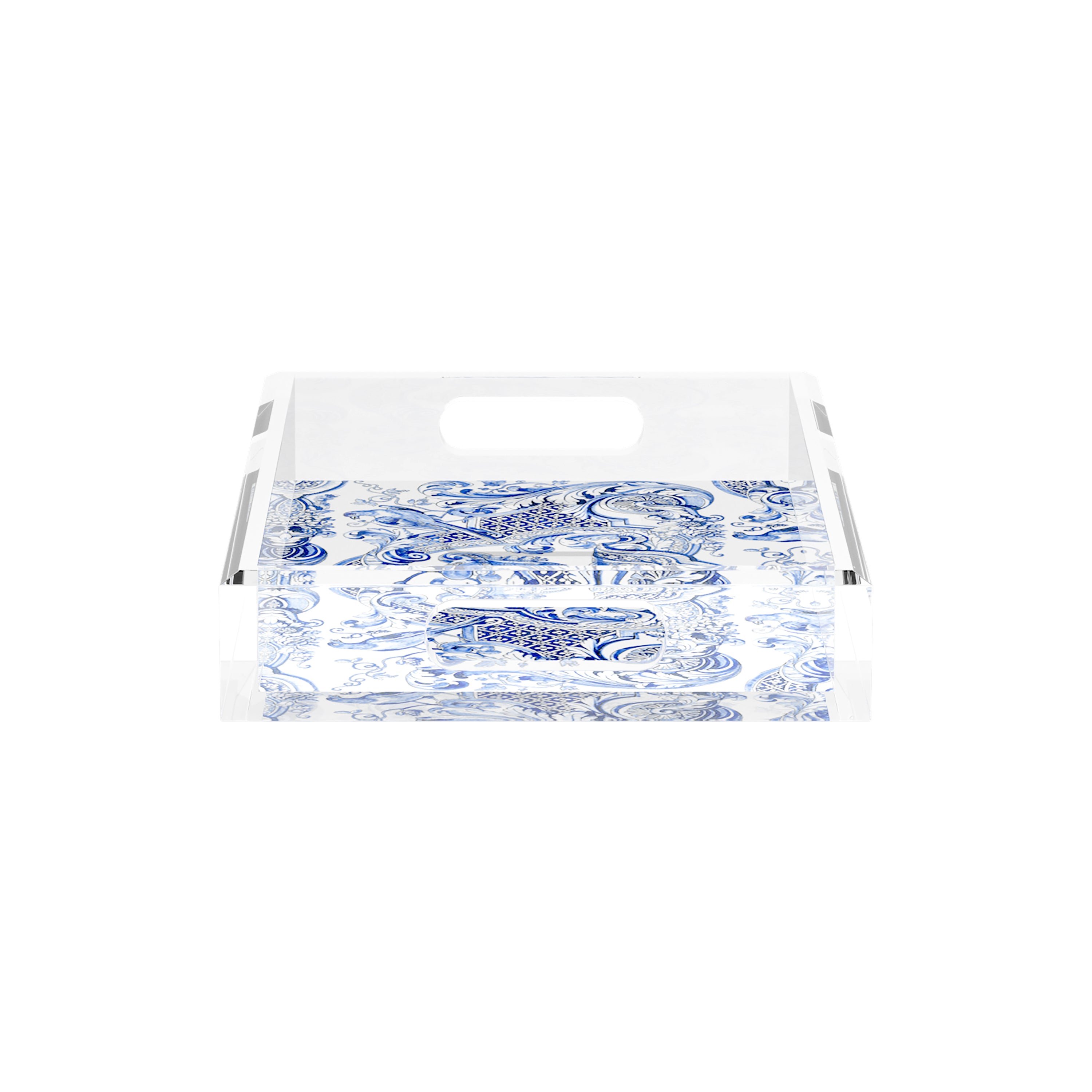 Royal Delft William Mary Blue 12.5X7.75 Acrylic Tray - nicolettemayer.com