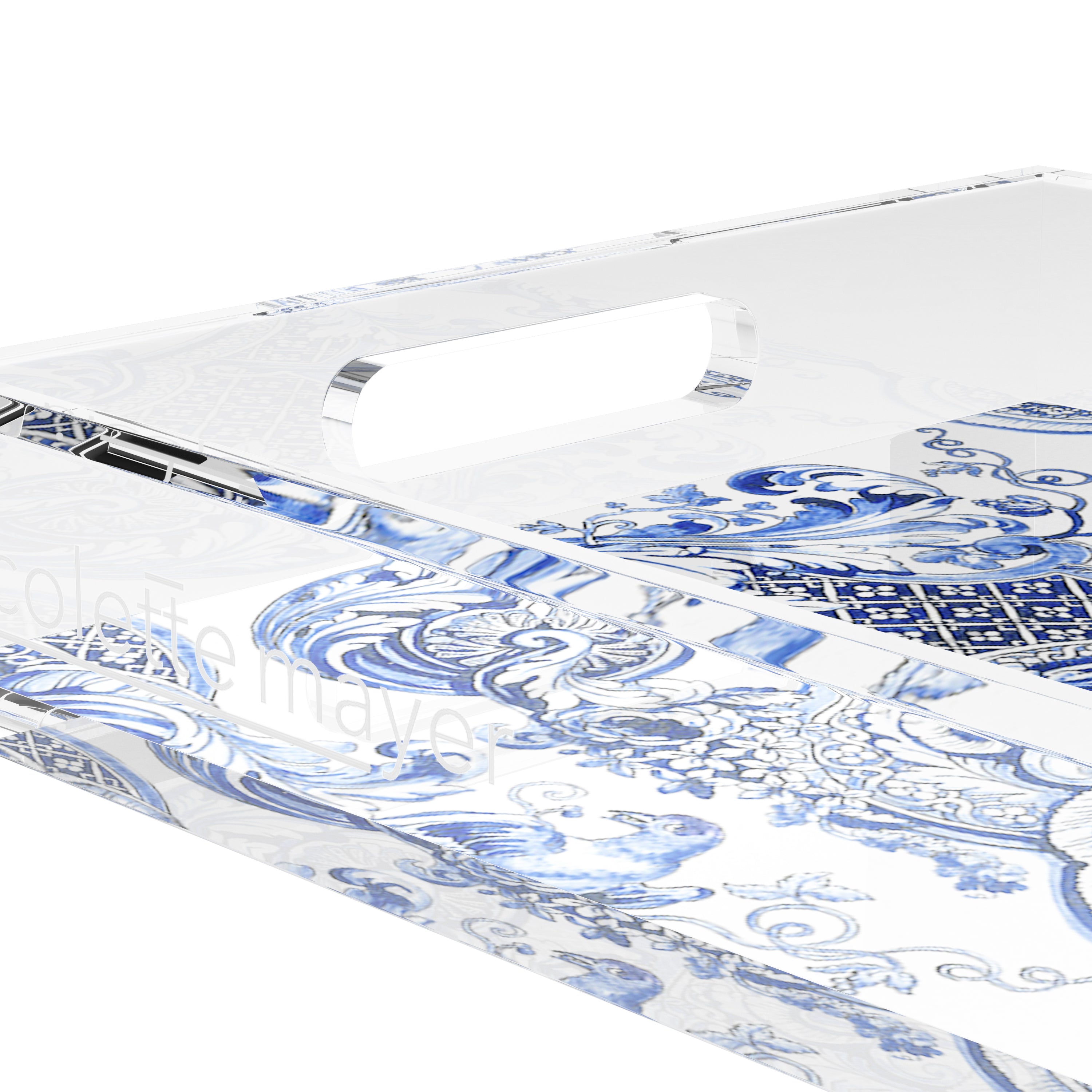 Royal Delft William Mary Blue 22.5X14.5 Acrylic Tray - nicolettemayer.com