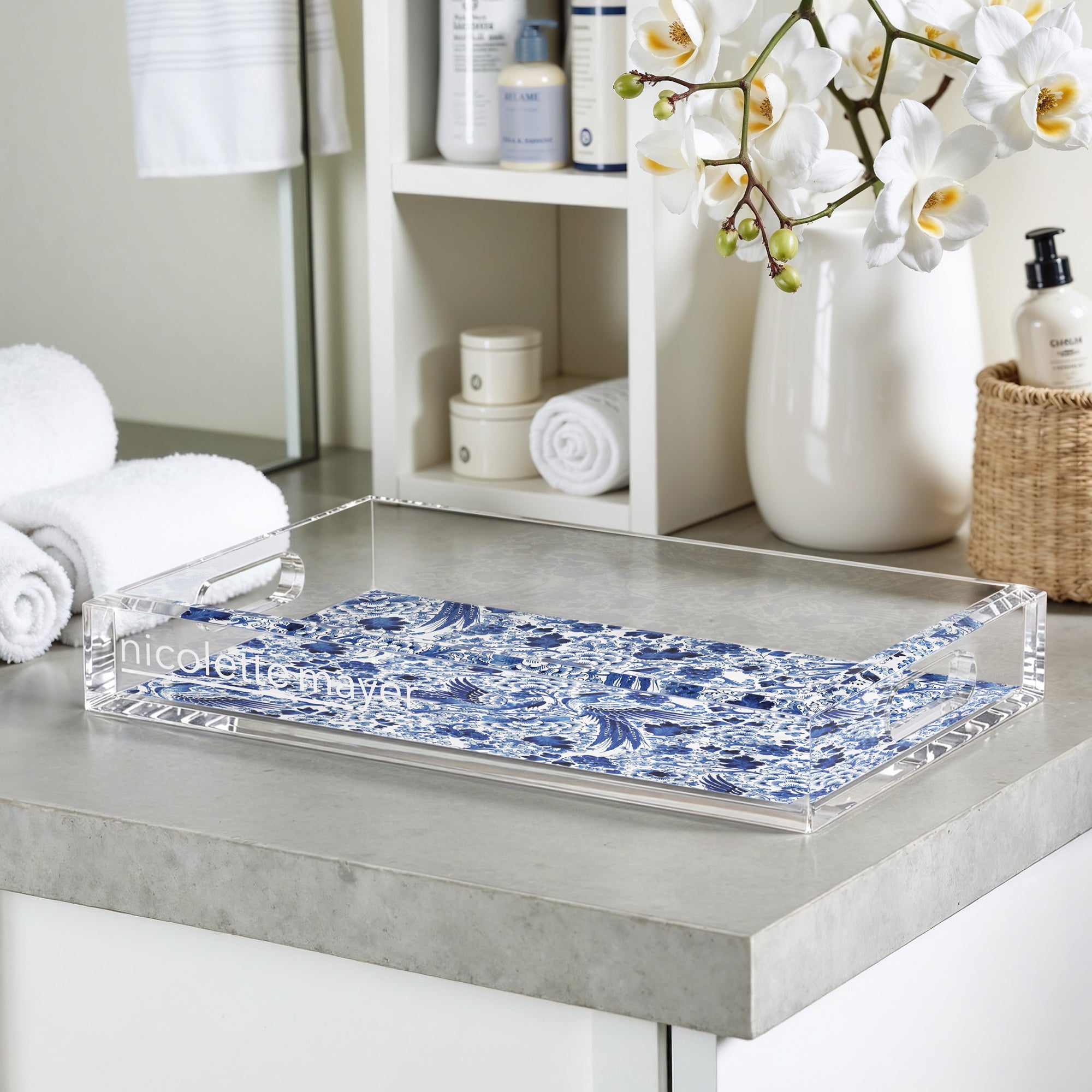Royal Delft Inspiration 12.5X7.75 Acrylic Tray - nicolettemayer.com