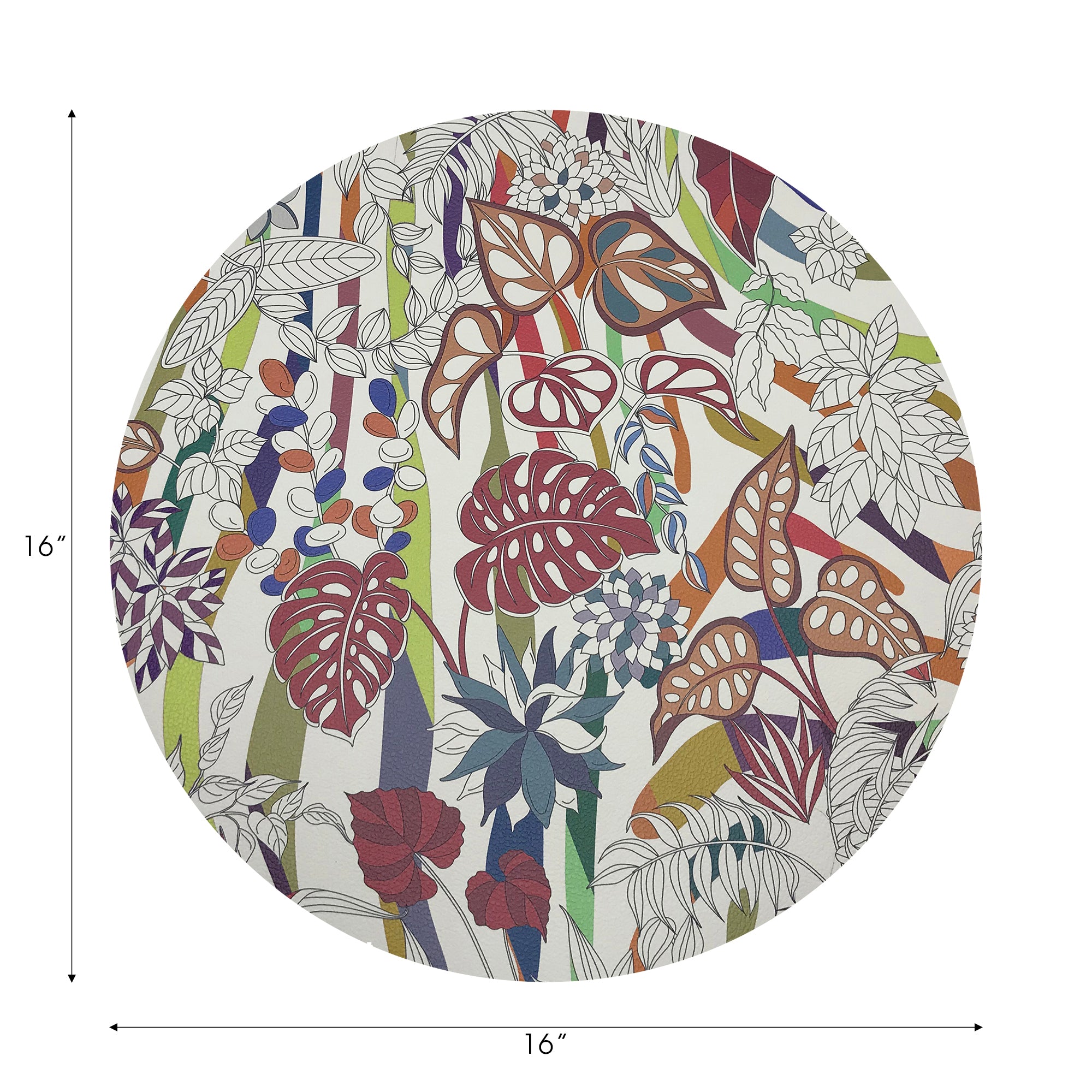 Sabi Jungle Cherry 16" Round Pebble Placemats, Set of 4 - nicolettemayer.com