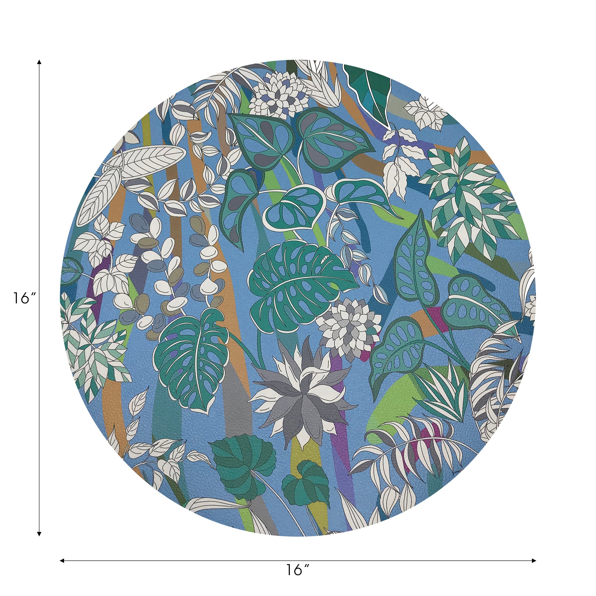 Sabi Jungle Savuti 16" Round Pebble Placemats, Set of 4 - nicolettemayer.com