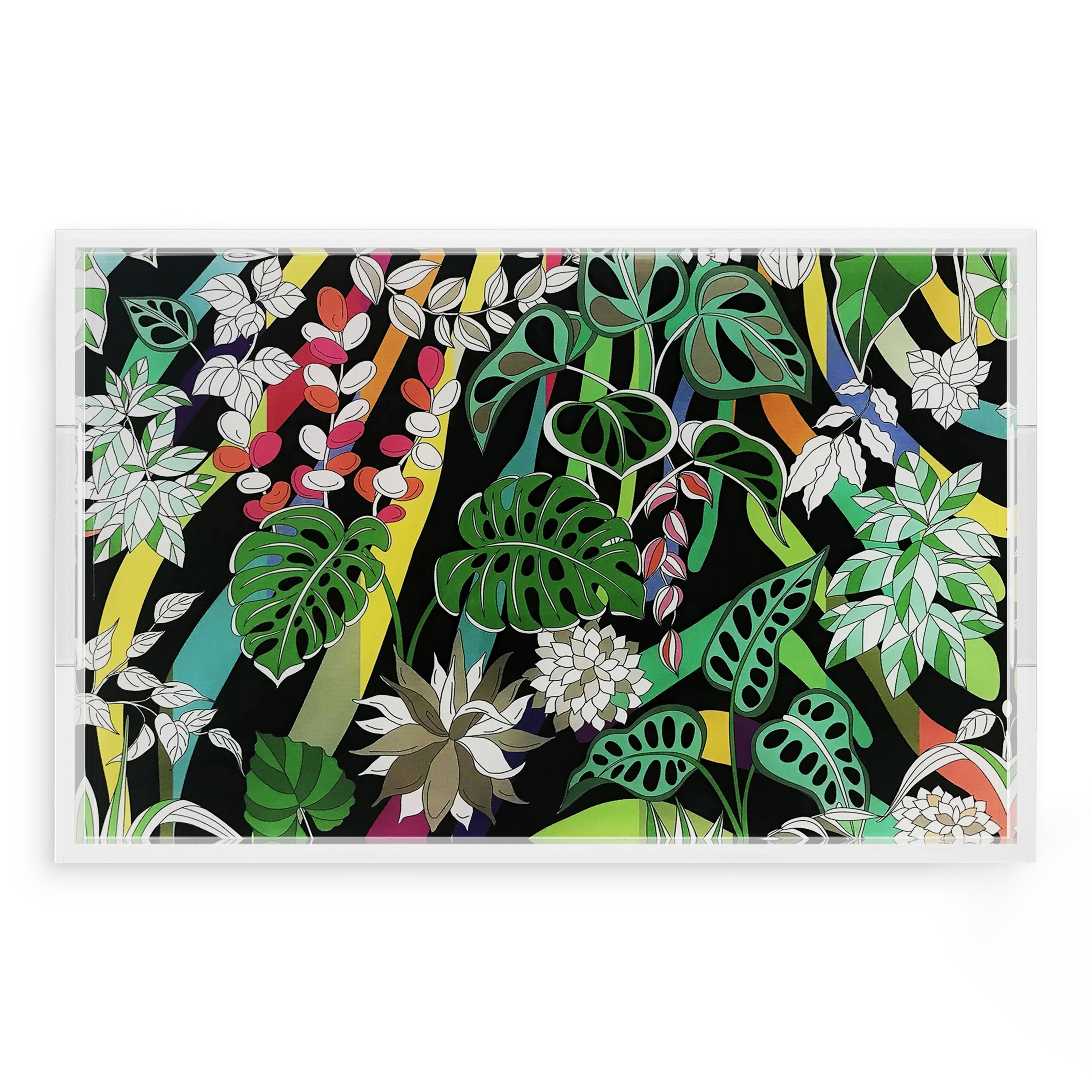 Sabi Jungle Black 22.5X14.5 Acrylic Tray - nicolettemayer.com