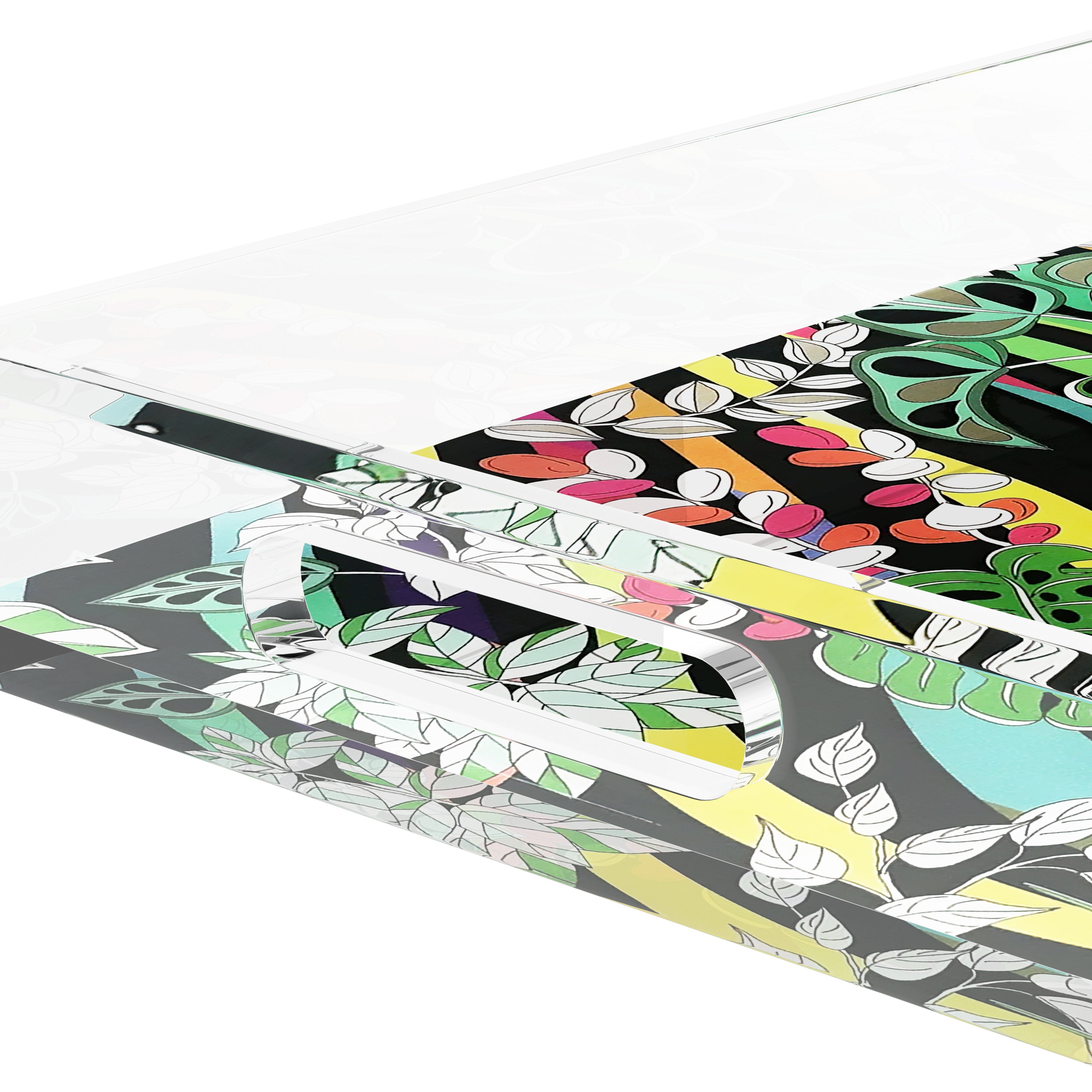 Sabi Jungle Black 22.5X14.5 Acrylic Tray - nicolettemayer.com