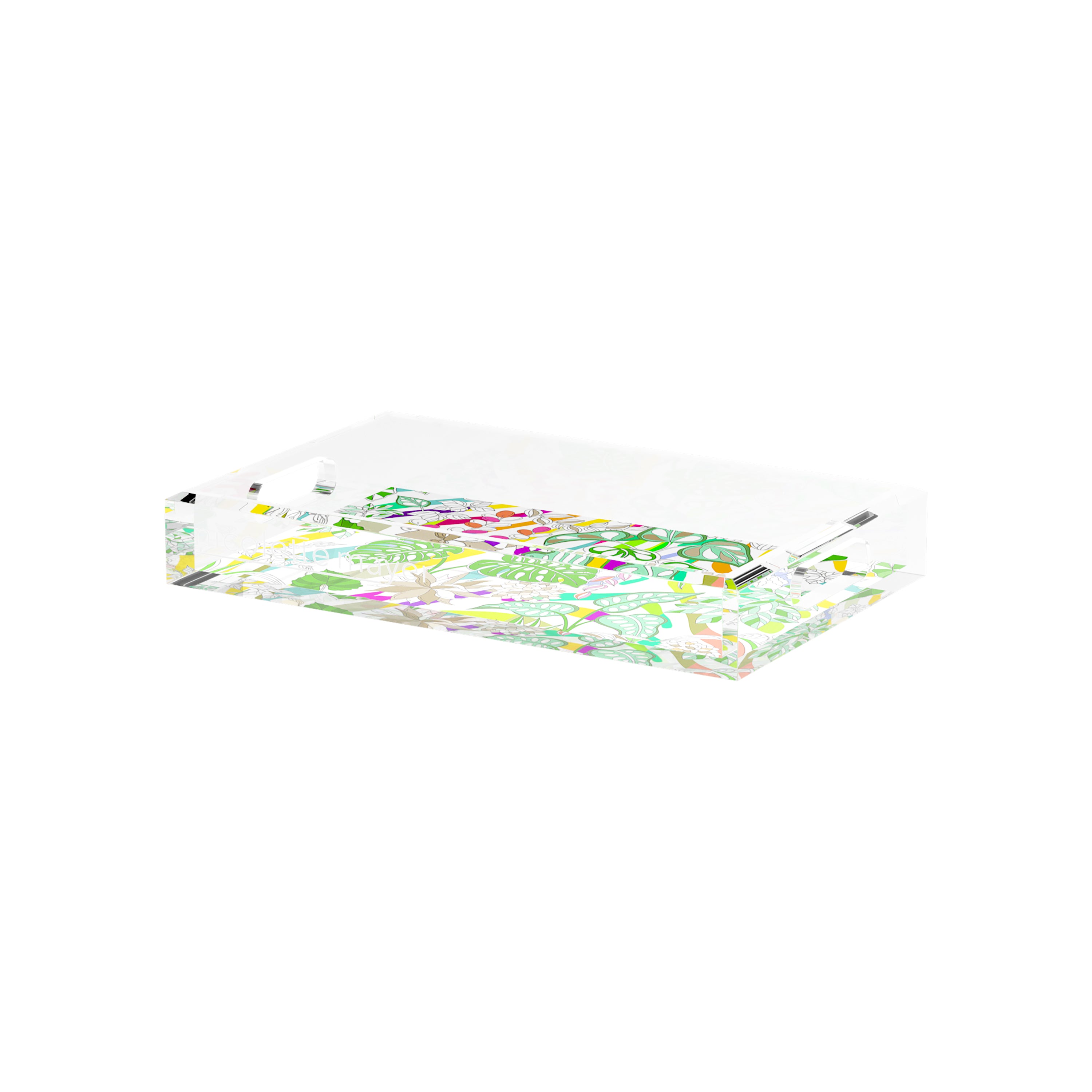 Sabi Jungle Natural 12.5X7.75 Acrylic Tray - nicolettemayer.com