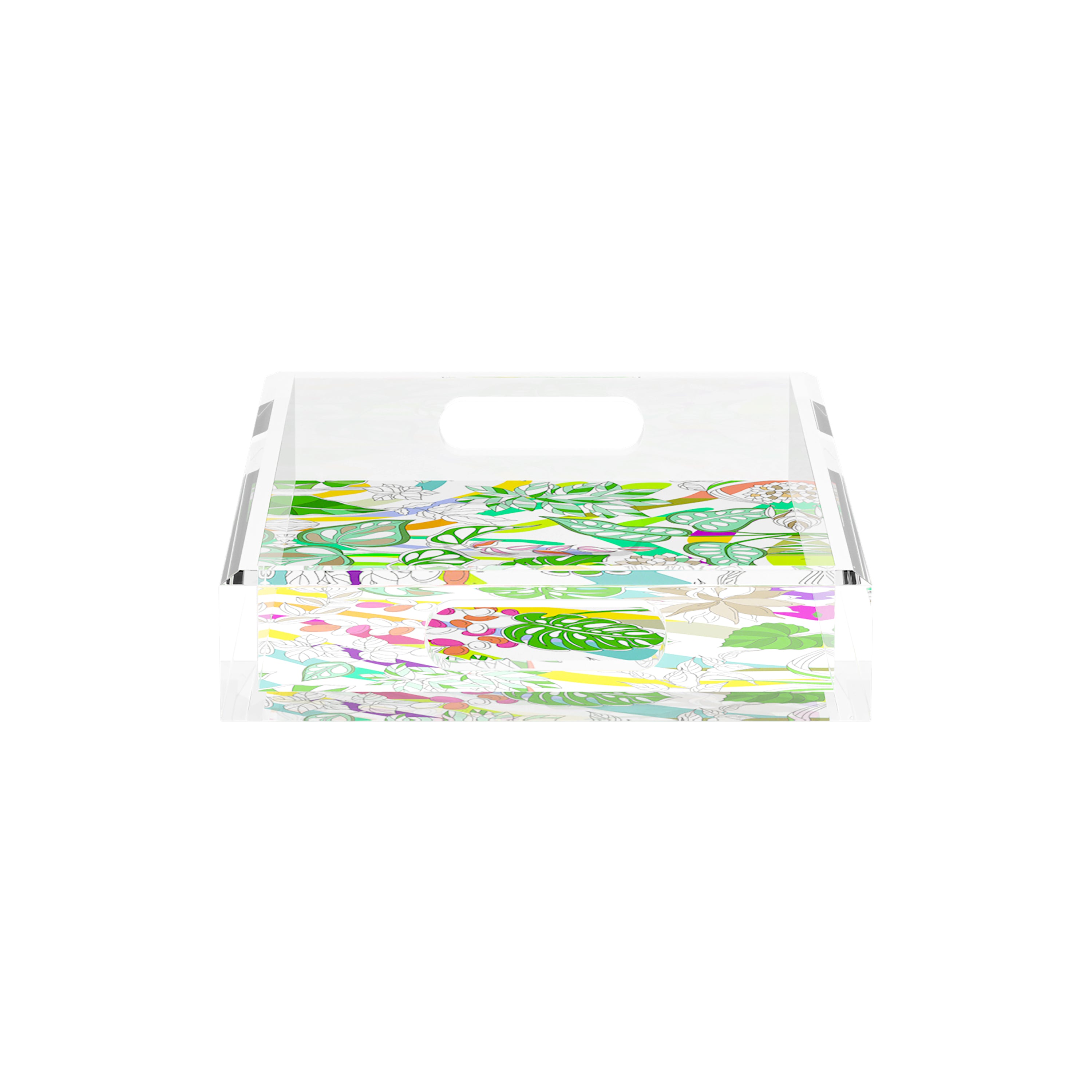 Sabi Jungle Natural 12.5X7.75 Acrylic Tray - nicolettemayer.com