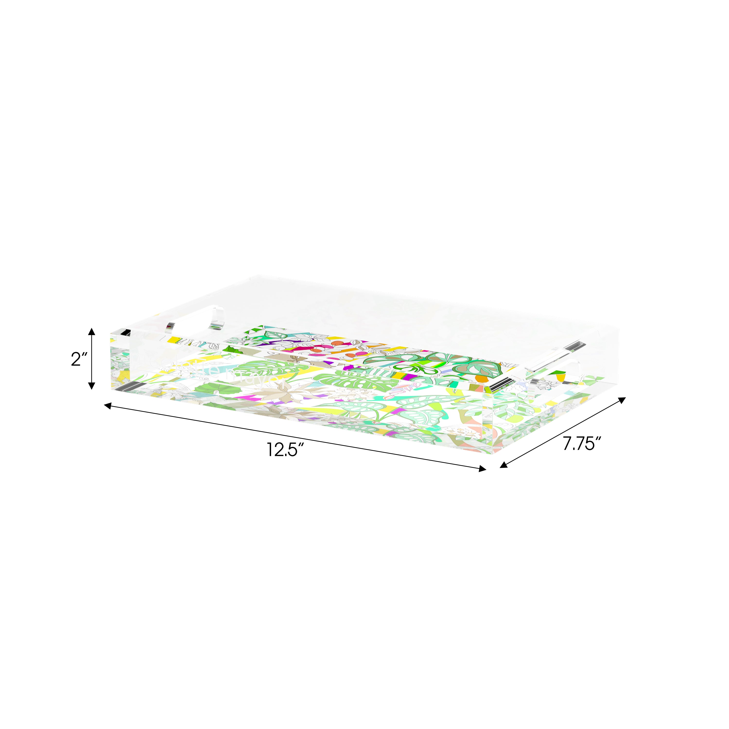 Sabi Jungle Natural 12.5X7.75 Acrylic Tray - nicolettemayer.com