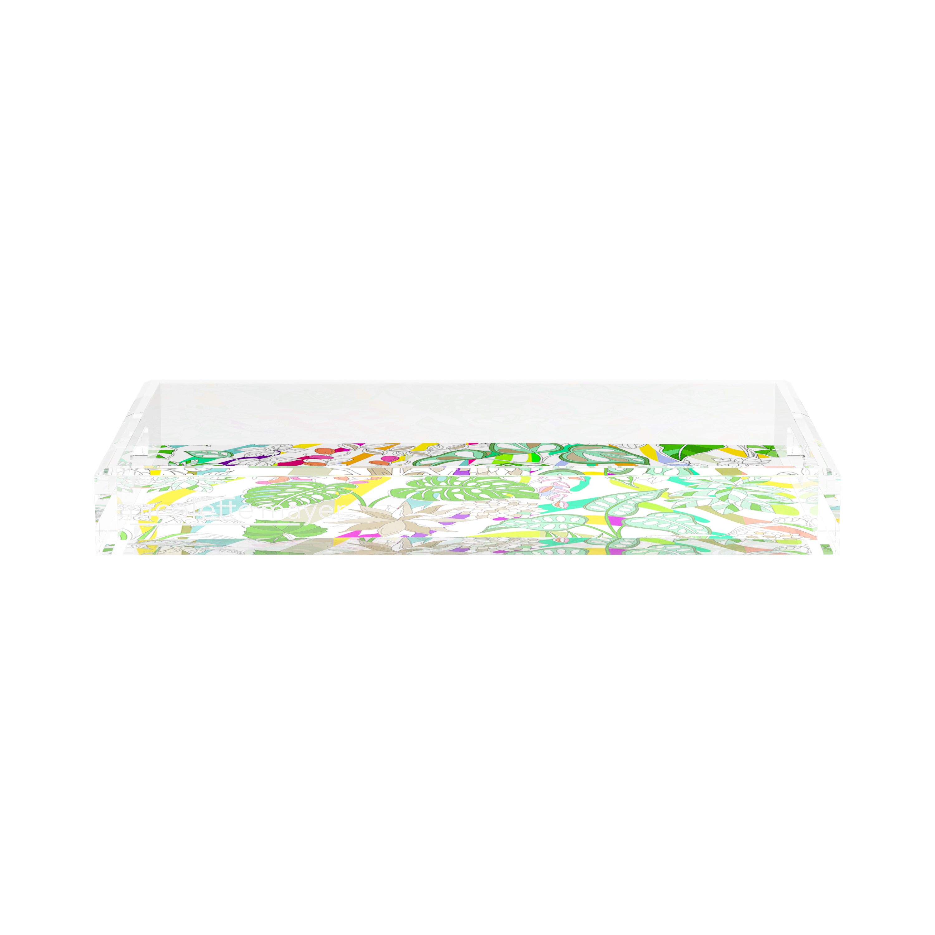 Sabi Jungle Natural 17X10.5 Acrylic Tray - nicolettemayer.com