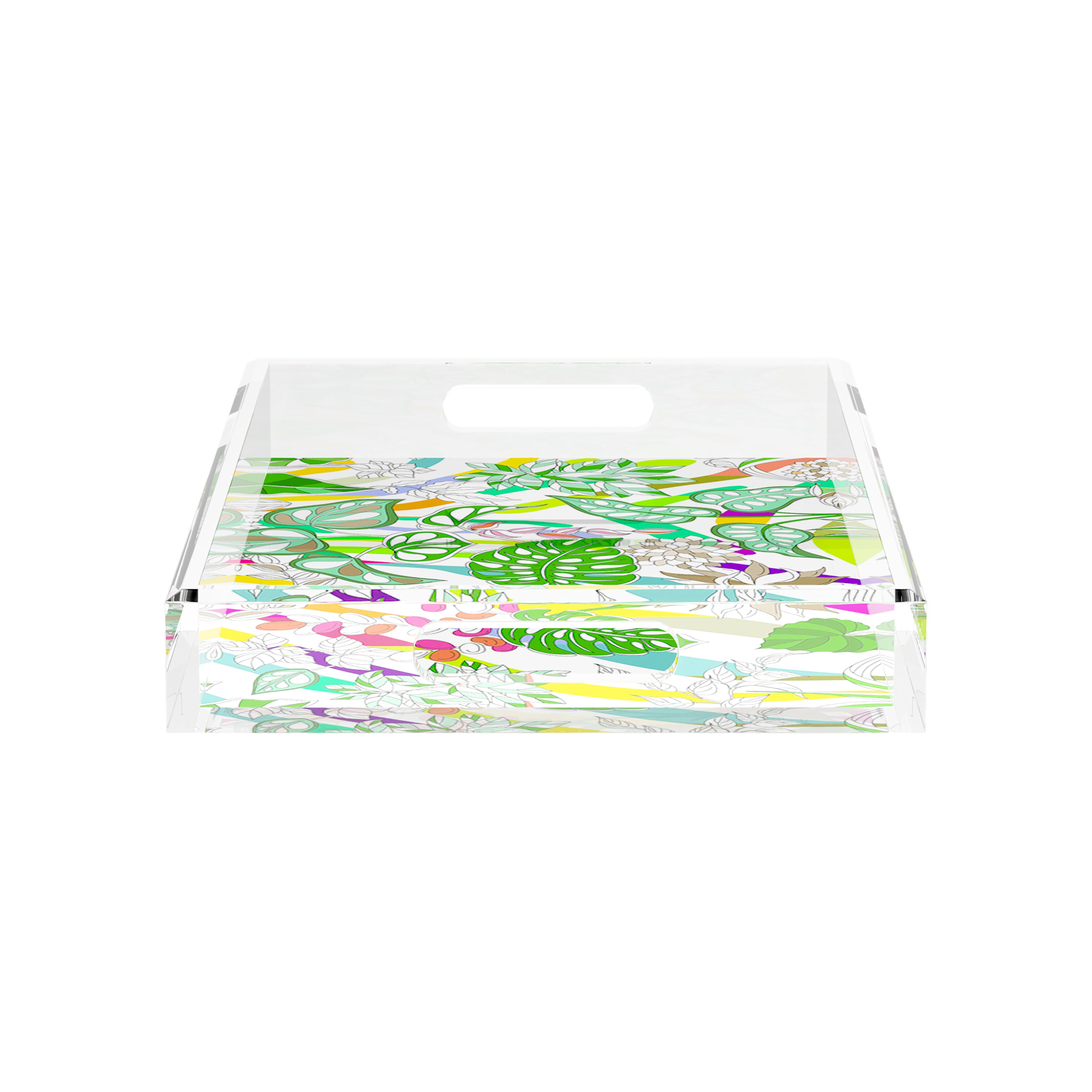 Sabi Jungle Natural 17X10.5 Acrylic Tray - nicolettemayer.com