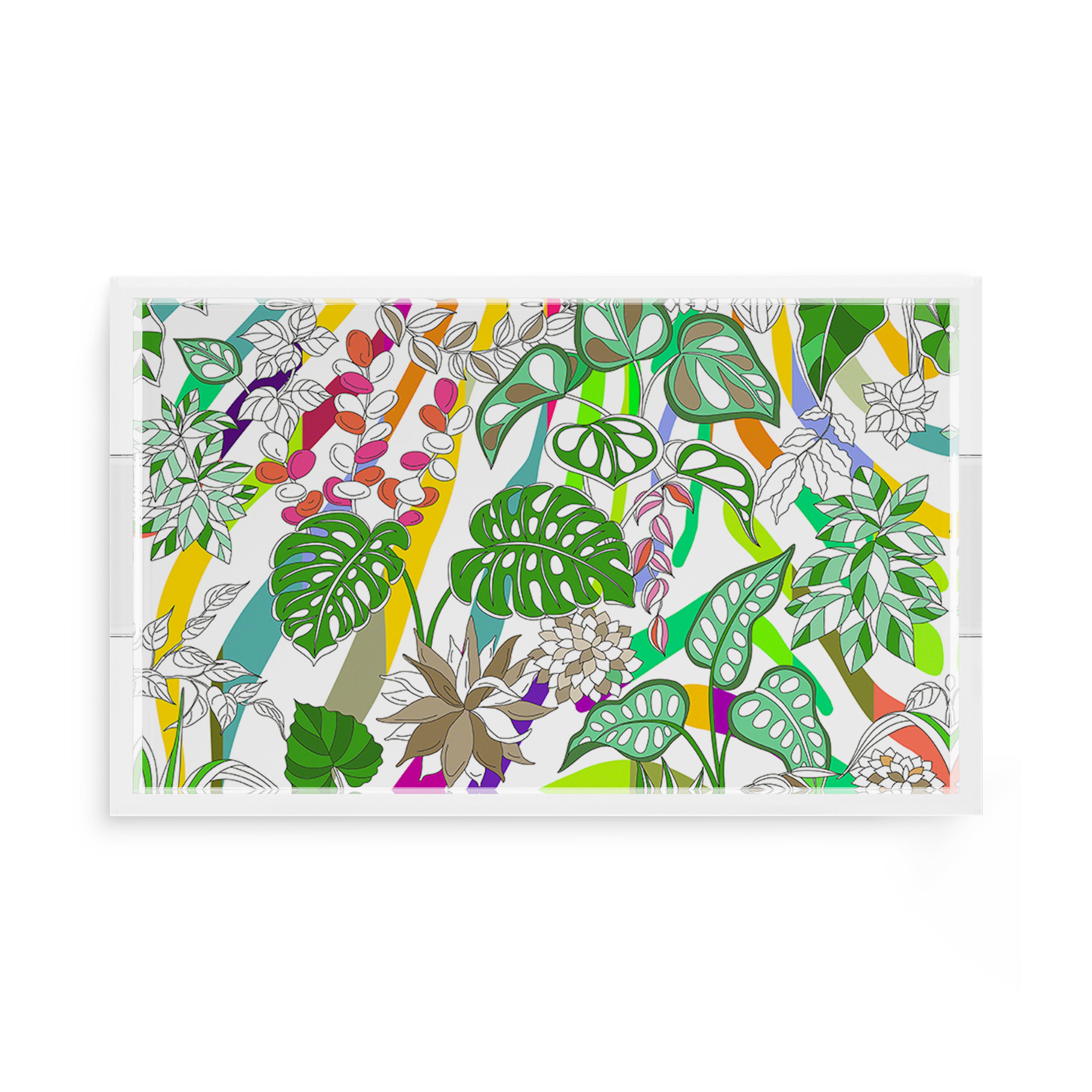 Sabi Jungle Natural 17X10.5 Acrylic Tray - nicolettemayer.com