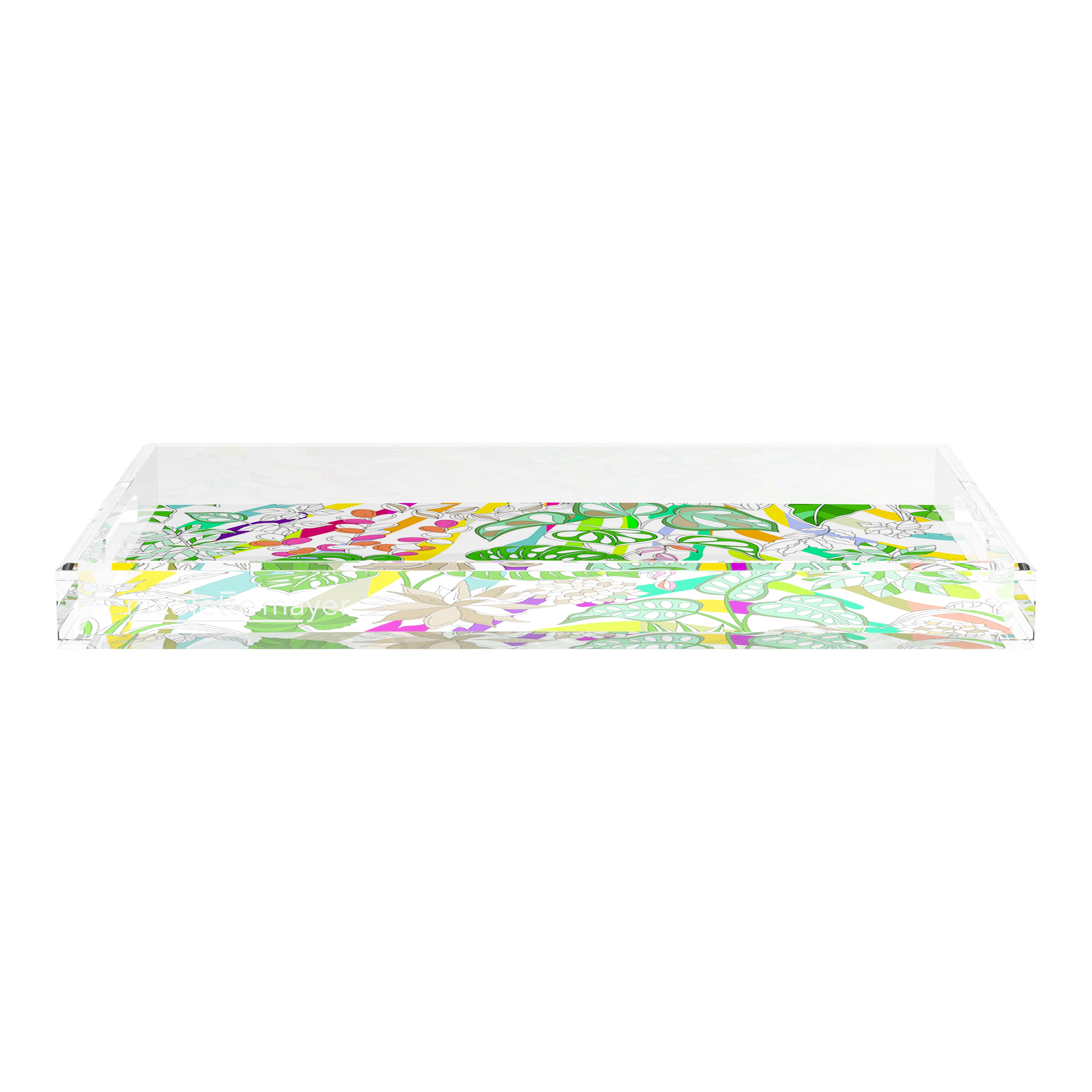 Sabi Jungle Natural 22.5X14.5 Acrylic Tray - nicolettemayer.com