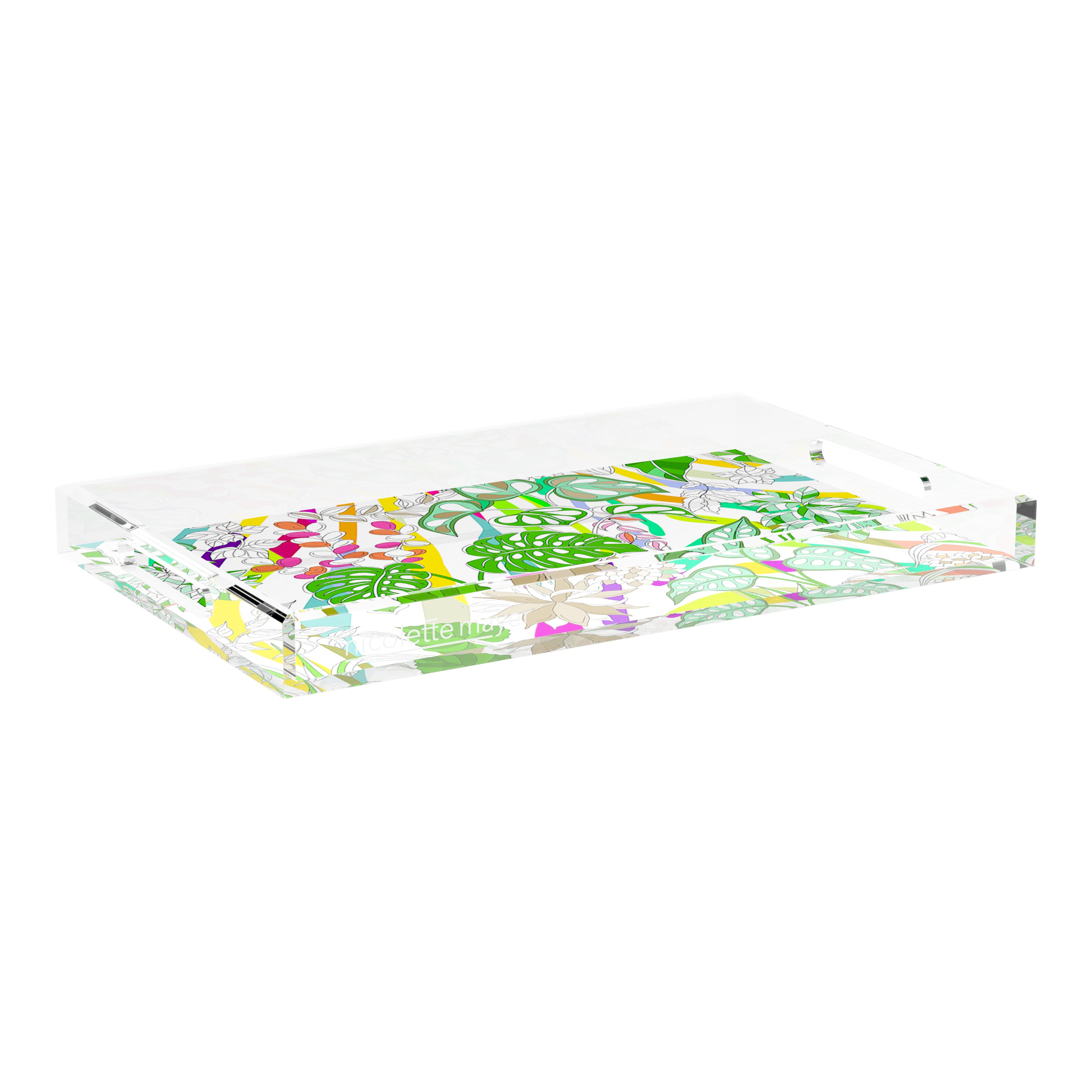 Sabi Jungle Natural 22.5X14.5 Acrylic Tray - nicolettemayer.com