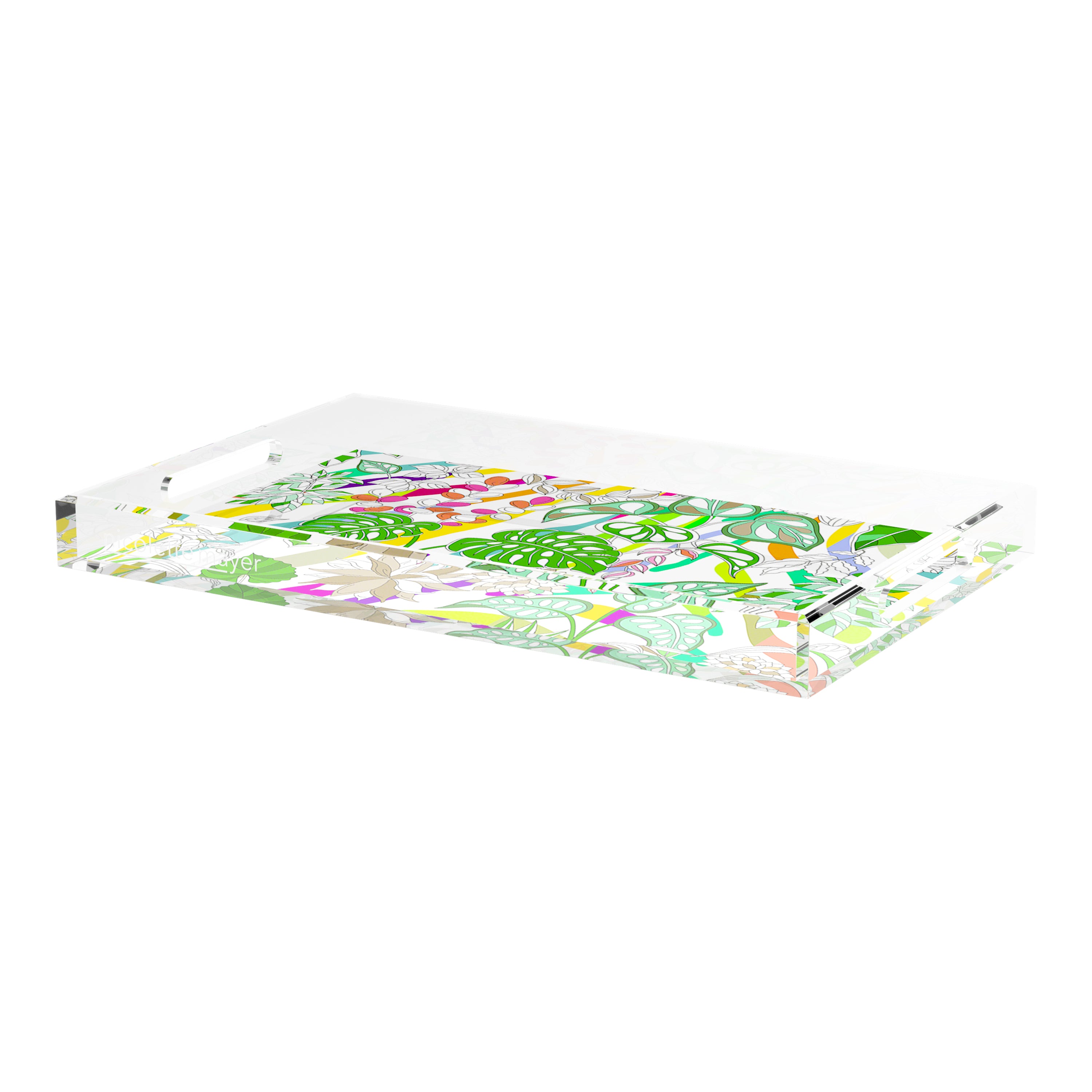 Sabi Jungle Natural 22.5X14.5 Acrylic Tray - nicolettemayer.com
