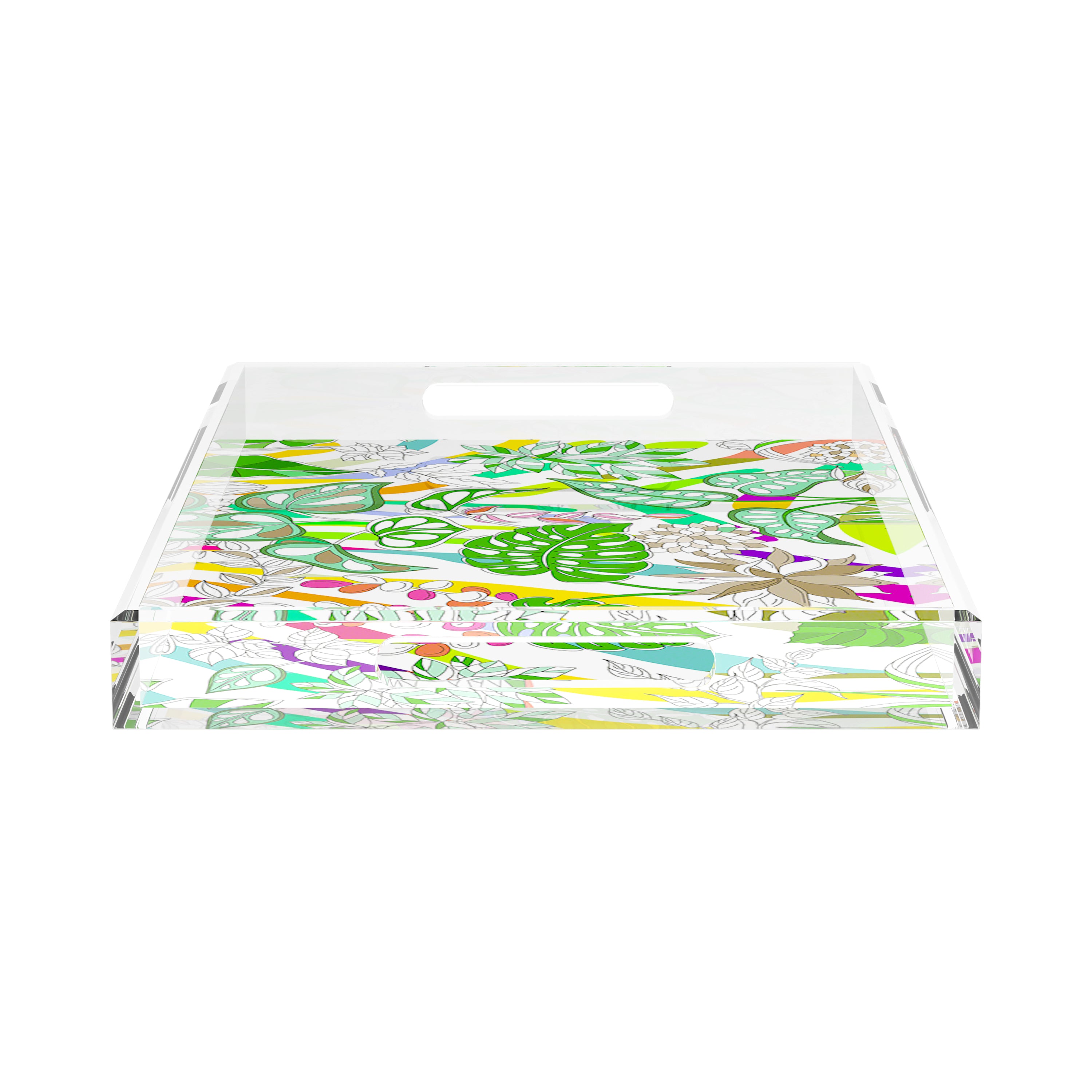 Sabi Jungle Natural 22.5X14.5 Acrylic Tray - nicolettemayer.com