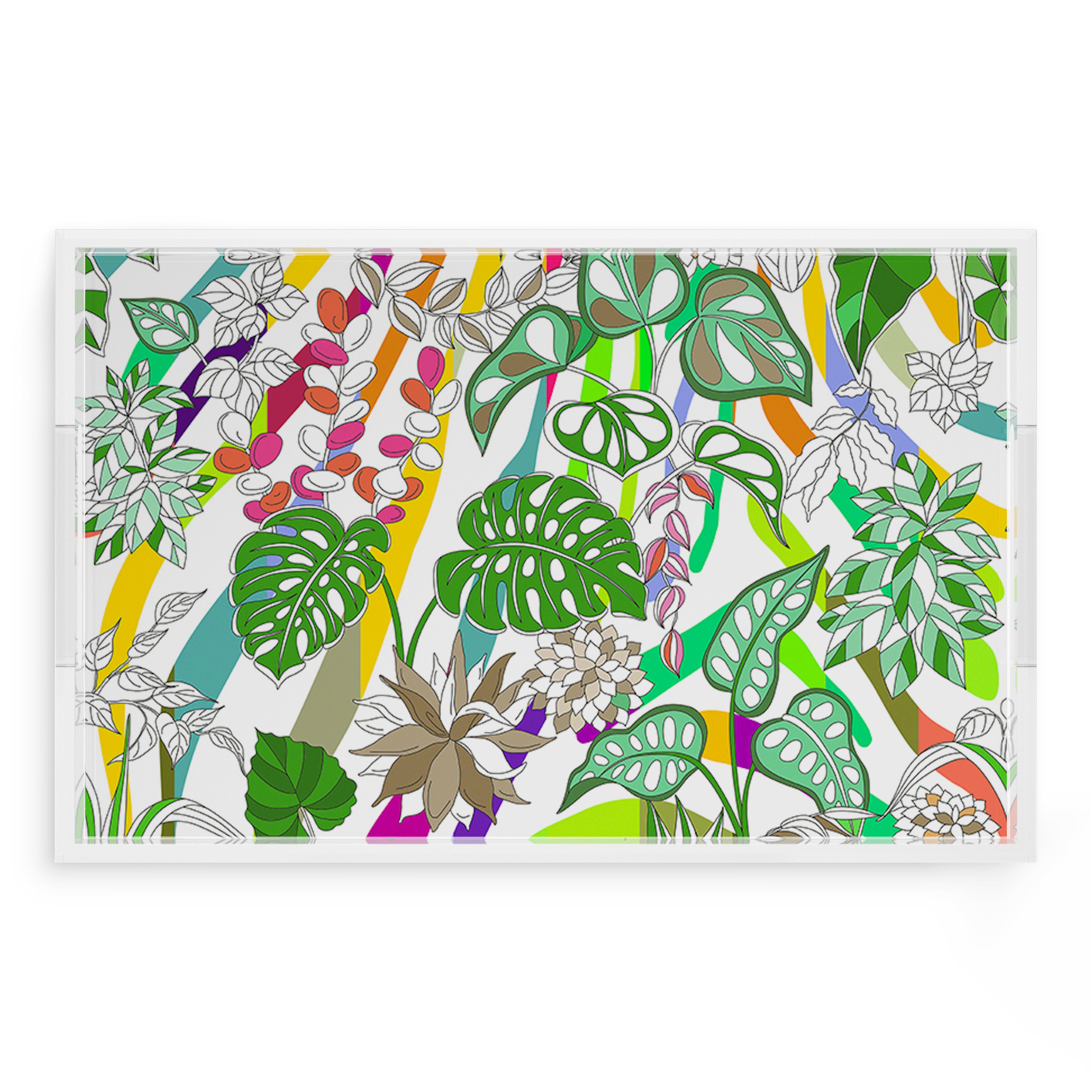 Sabi Jungle Natural 22.5X14.5 Acrylic Tray - nicolettemayer.com