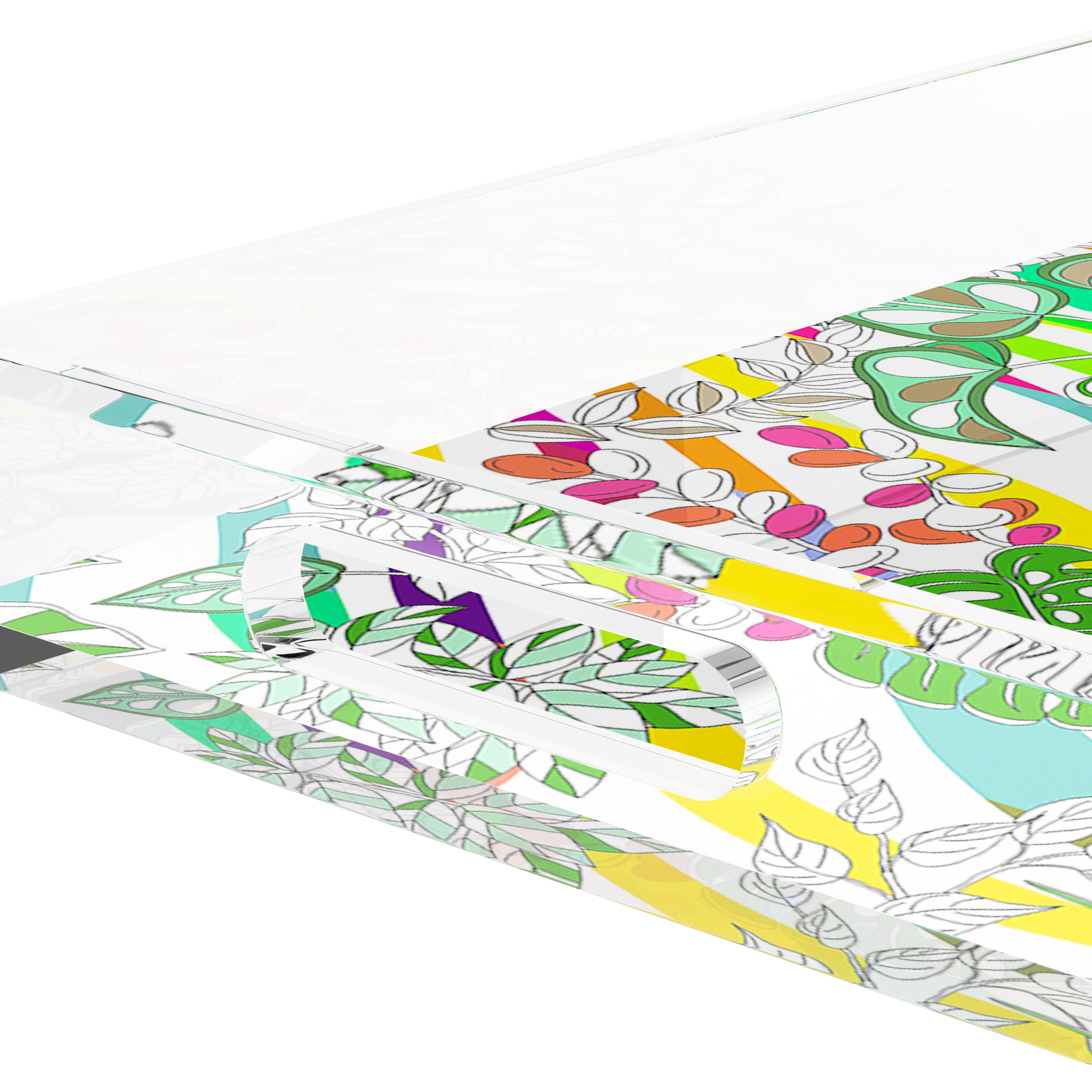 Sabi Jungle Natural 22.5X14.5 Acrylic Tray - nicolettemayer.com