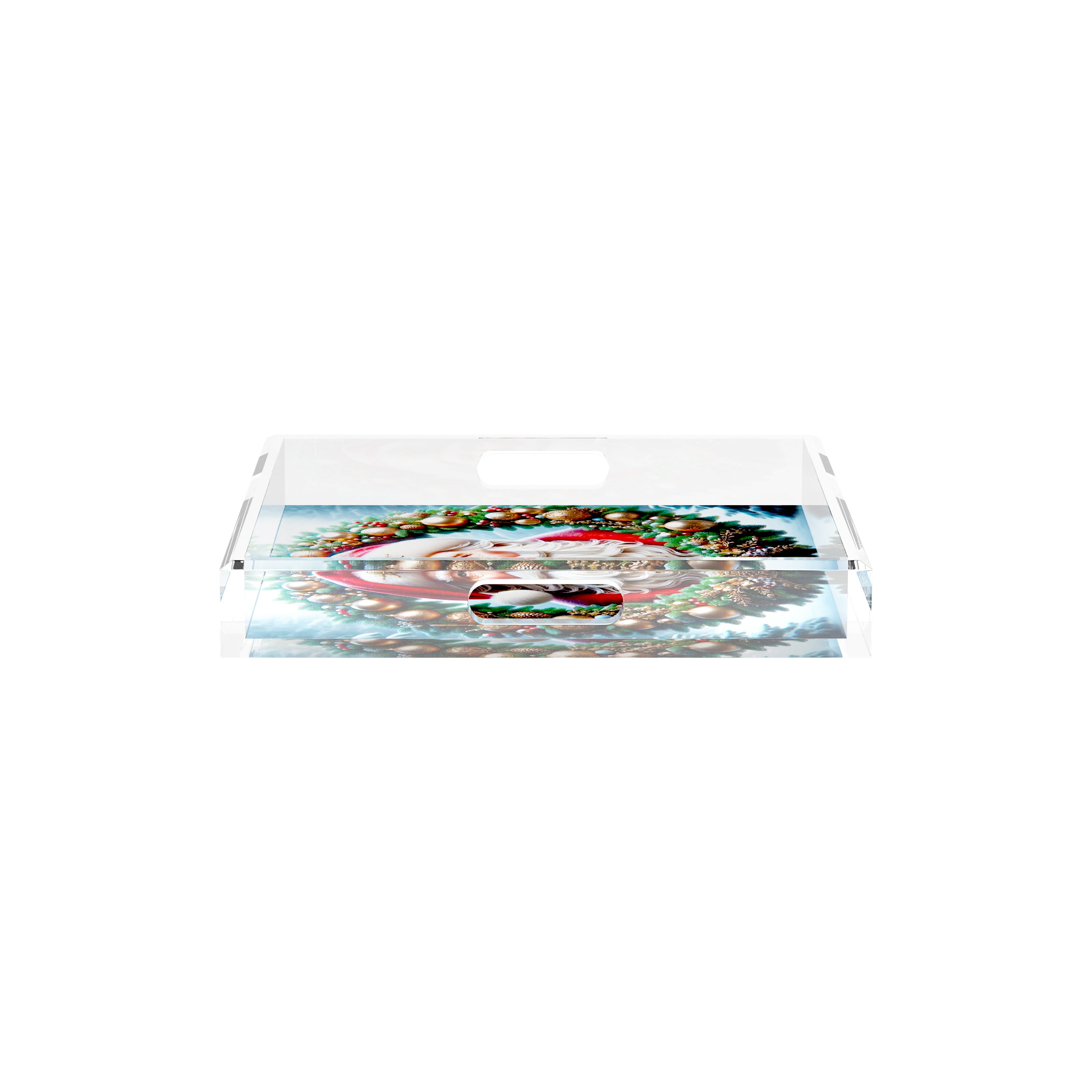 Santa Claus 12X12 Acrylic Tray - nicolettemayer.com