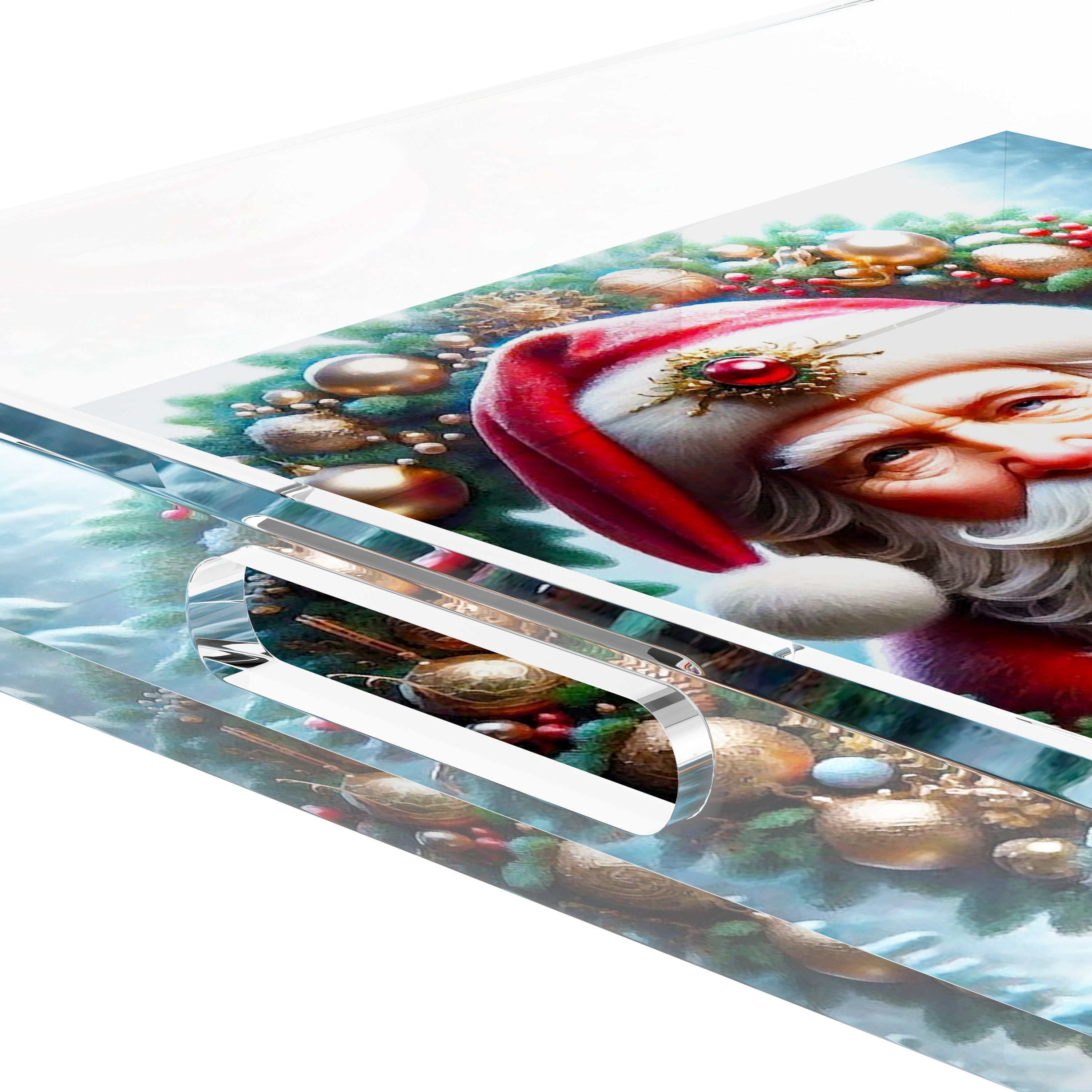 Santa Claus 12X12 Acrylic Tray - nicolettemayer.com