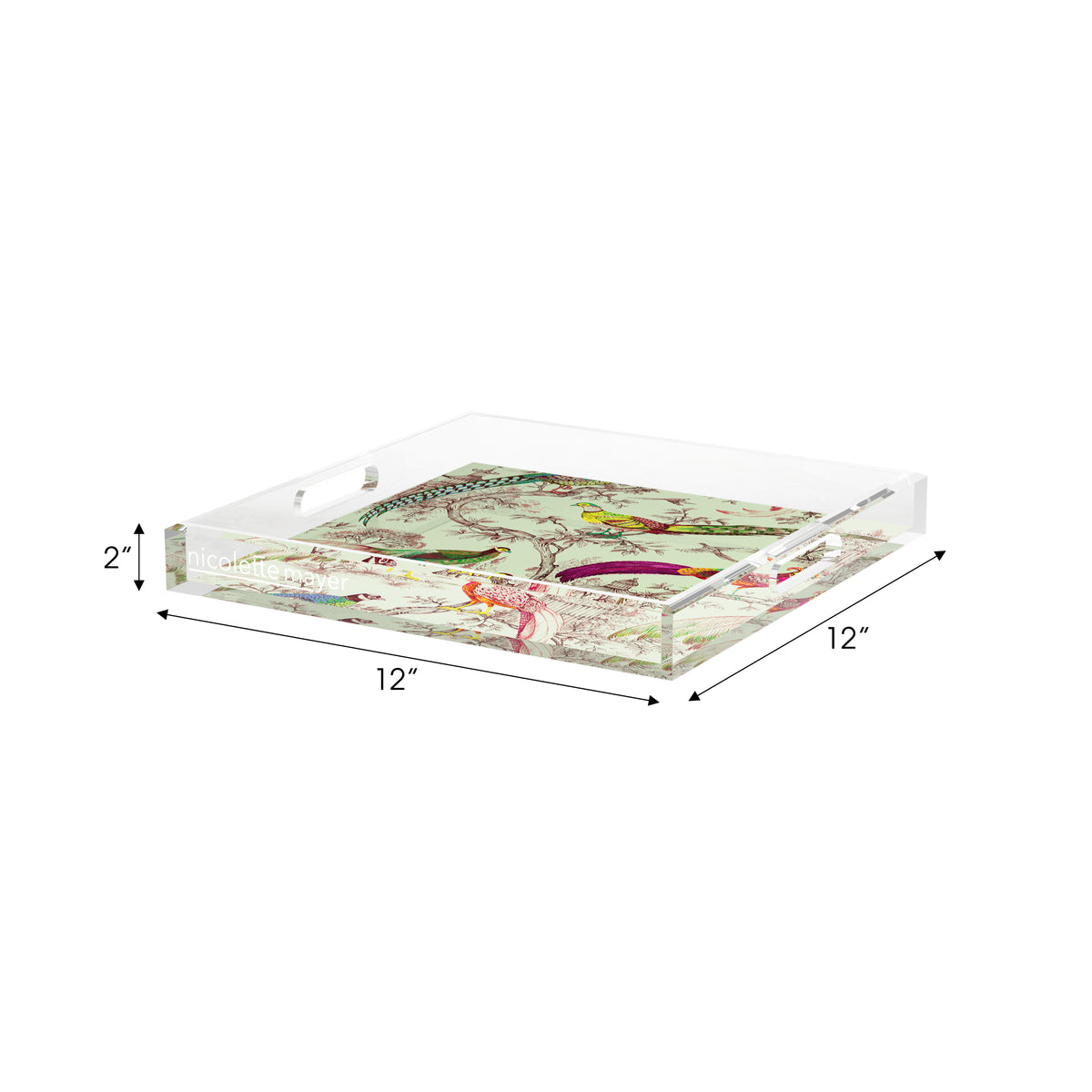 Sauvage Meadow Acrylic Decorative Tray, 12 x 12 in. by Nicolette Mayer