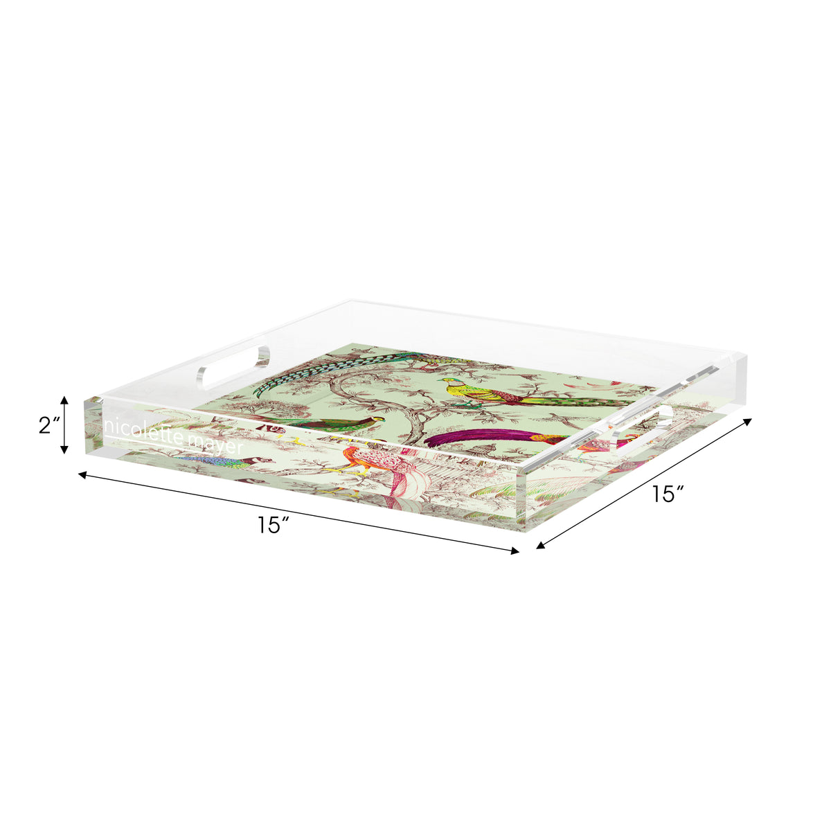 Sauvage Meadow Acrylic Decorative Tray, 15 x 15 in. by Nicolette Mayer