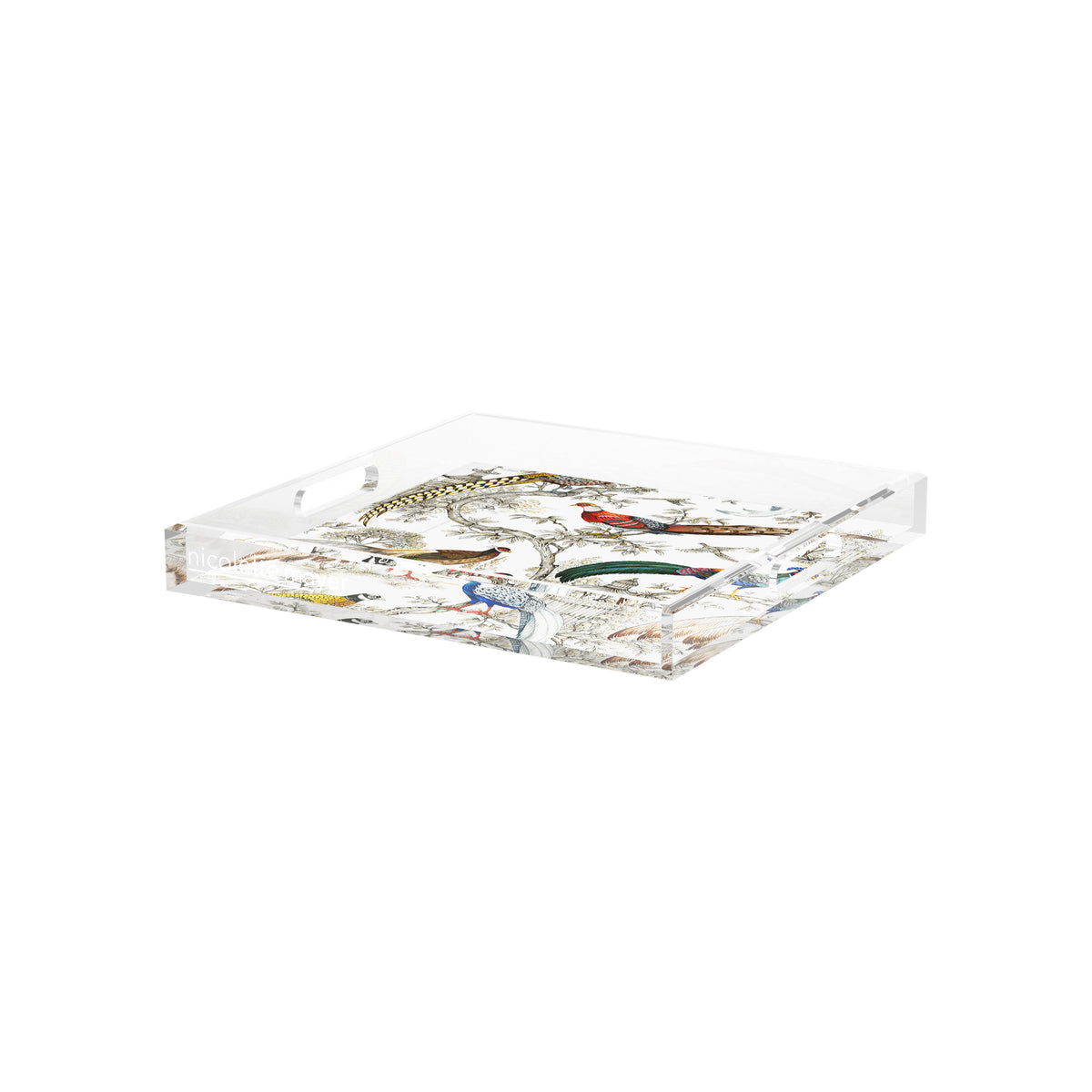 Sauvage White Acrylic Decorative Tray, 12 x 12 in. by Nicolette Mayer