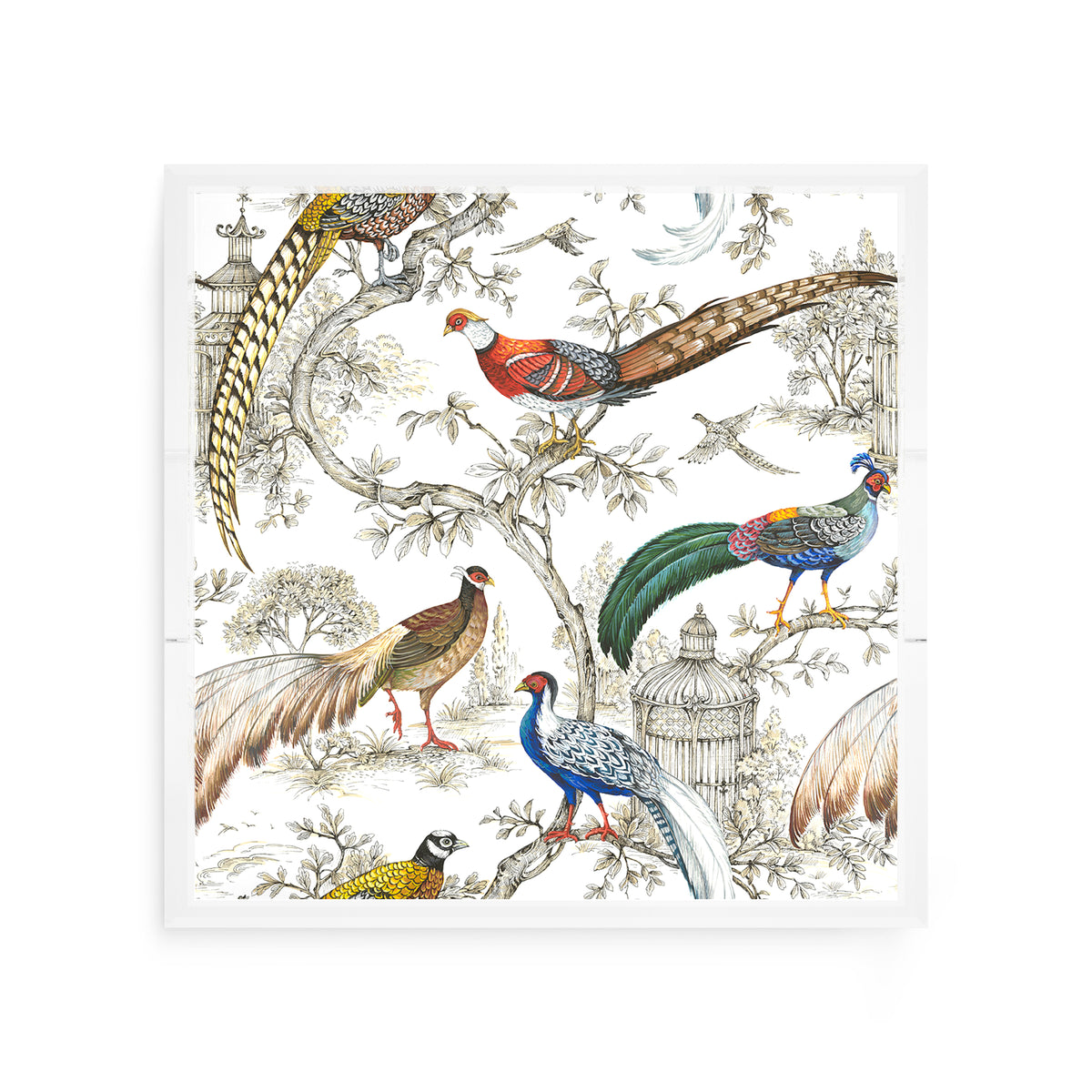 Sauvage White Acrylic Decorative Tray, 12 x 12 in. by Nicolette Mayer